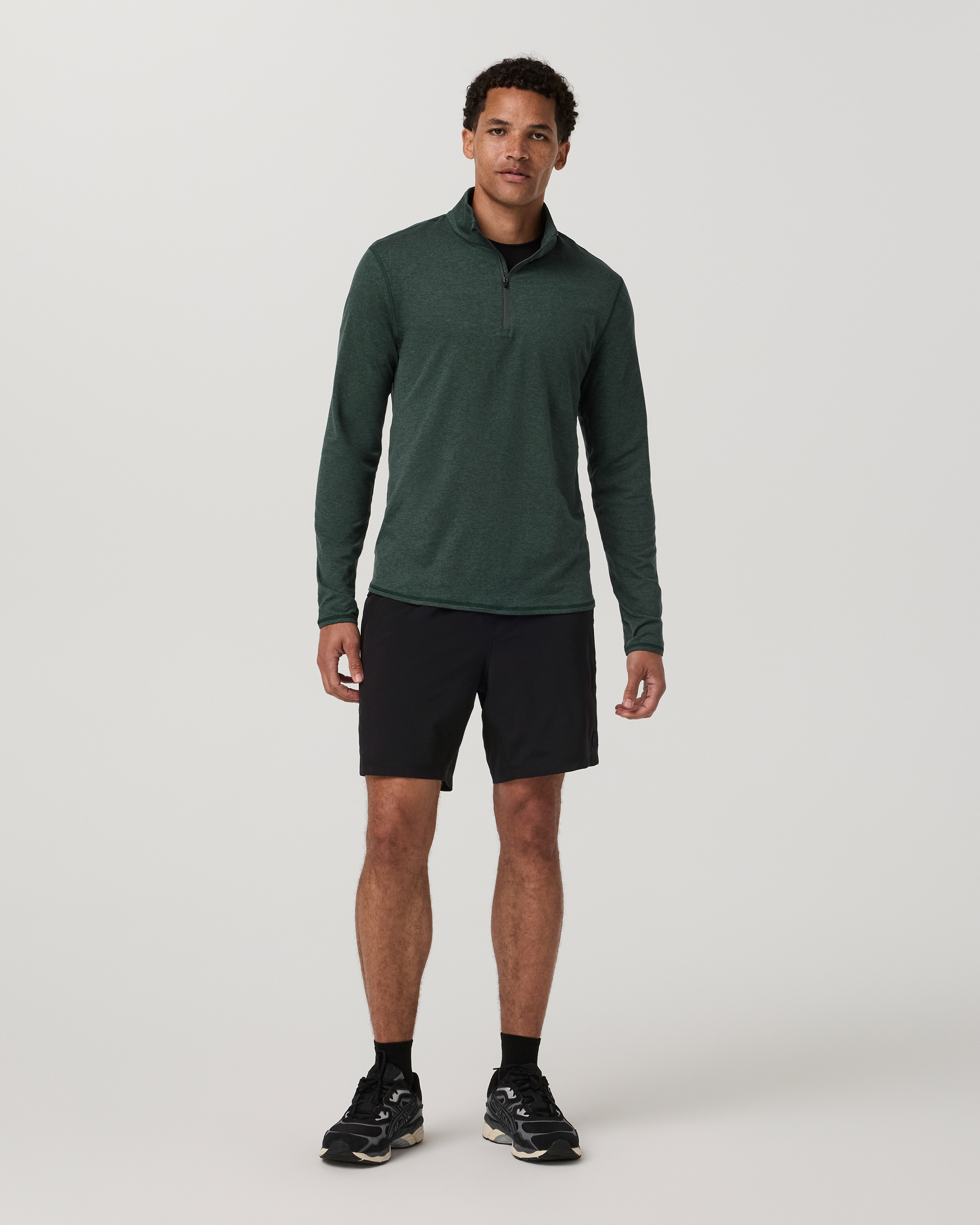 Ponto Half Zip Mock Neck | Hemlock Heather - Image 4
