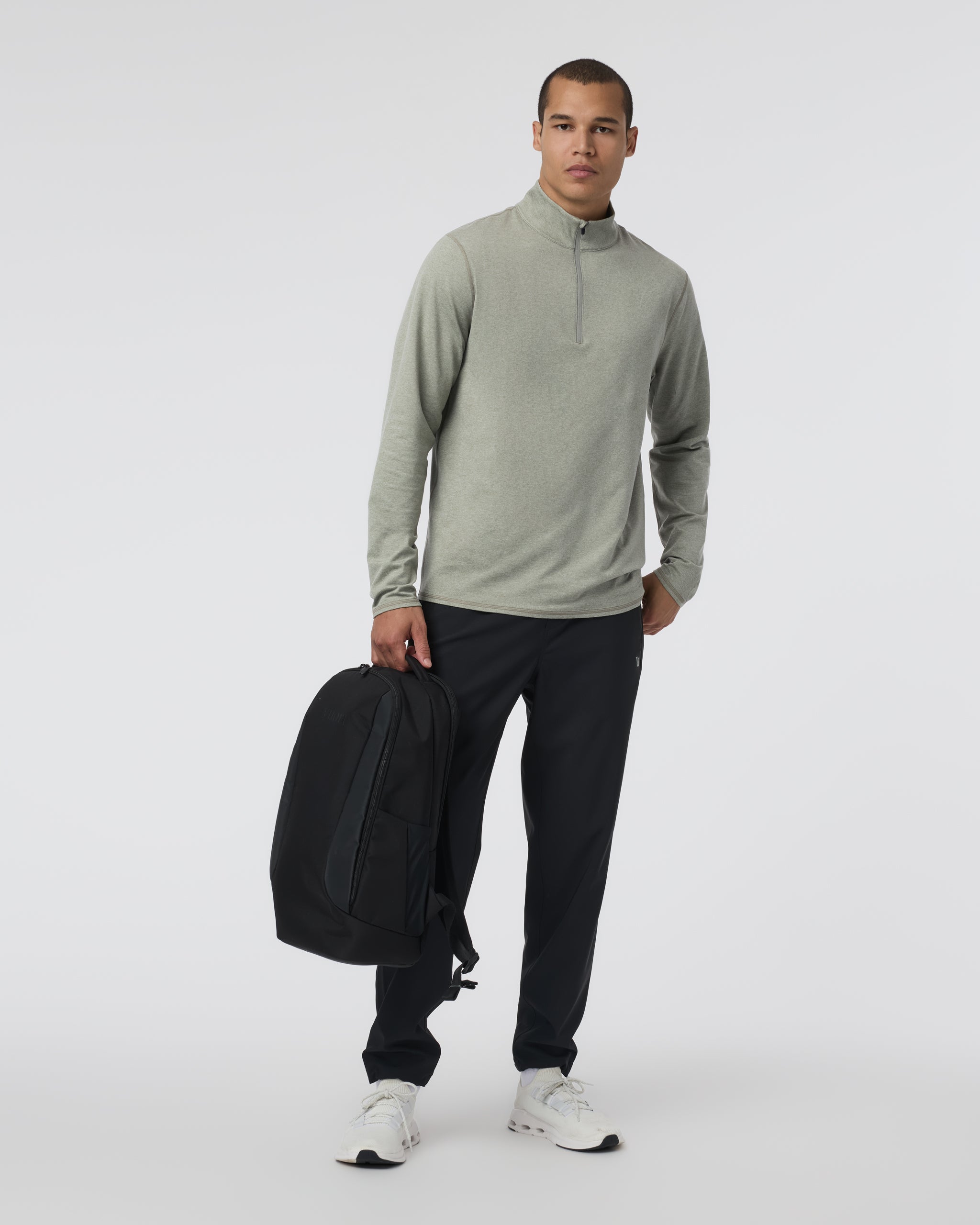 Ponto Half Zip Mock Neck | Laurel Heather - Image 3