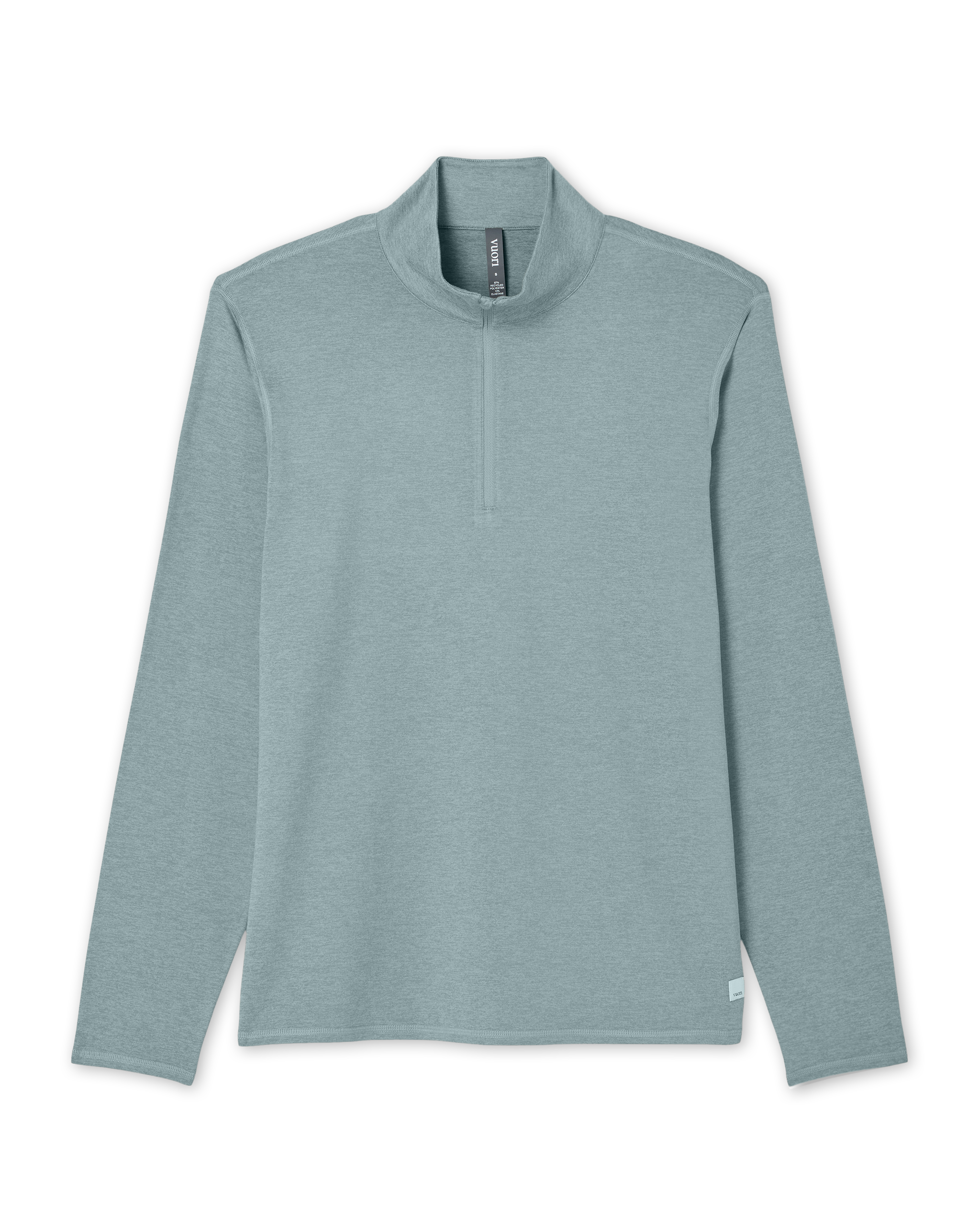 Ponto Half Zip Mock Neck | Misty Blue Heather - Image 6