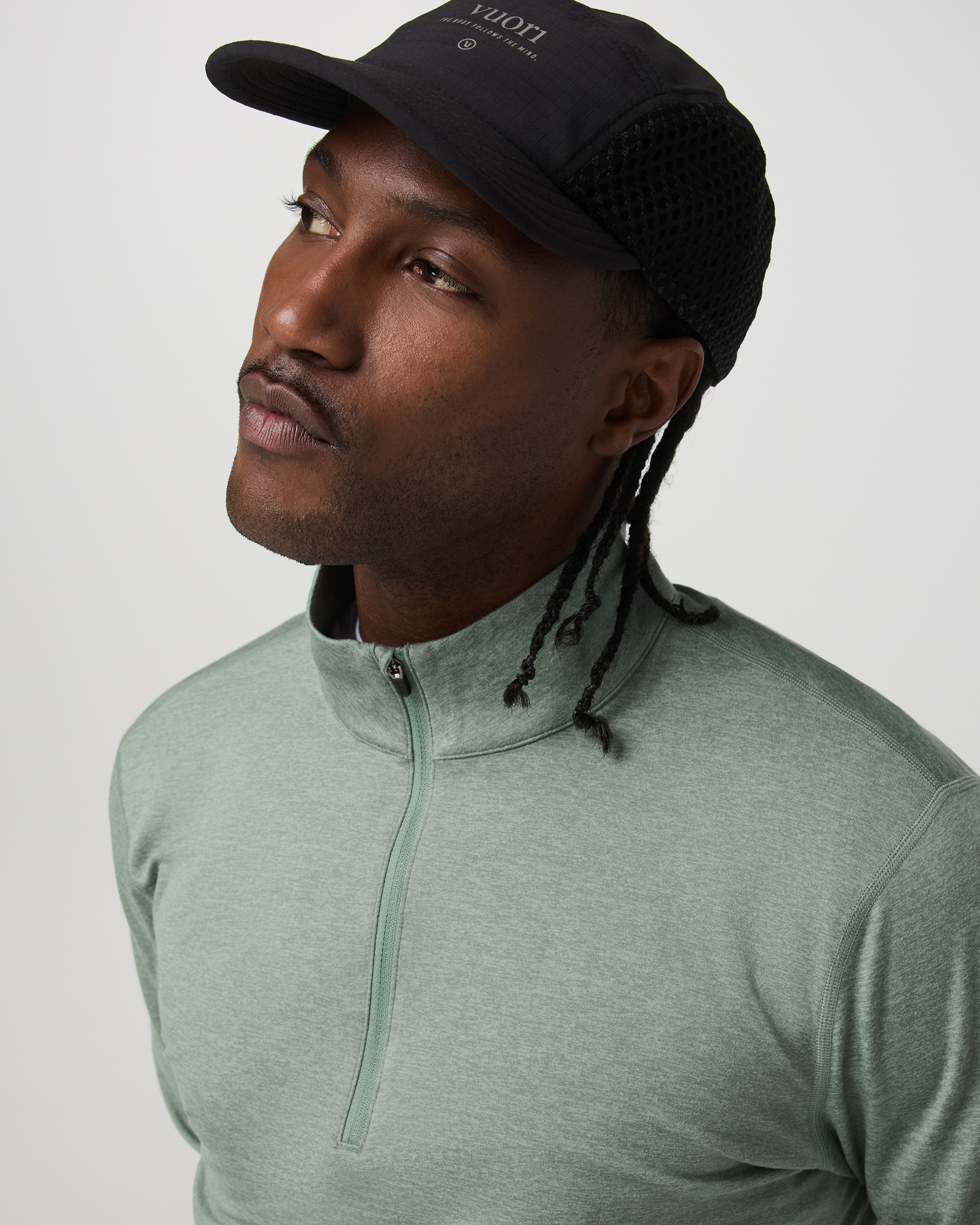 Ponto Half Zip Mock Neck | Thyme Heather - Image 5