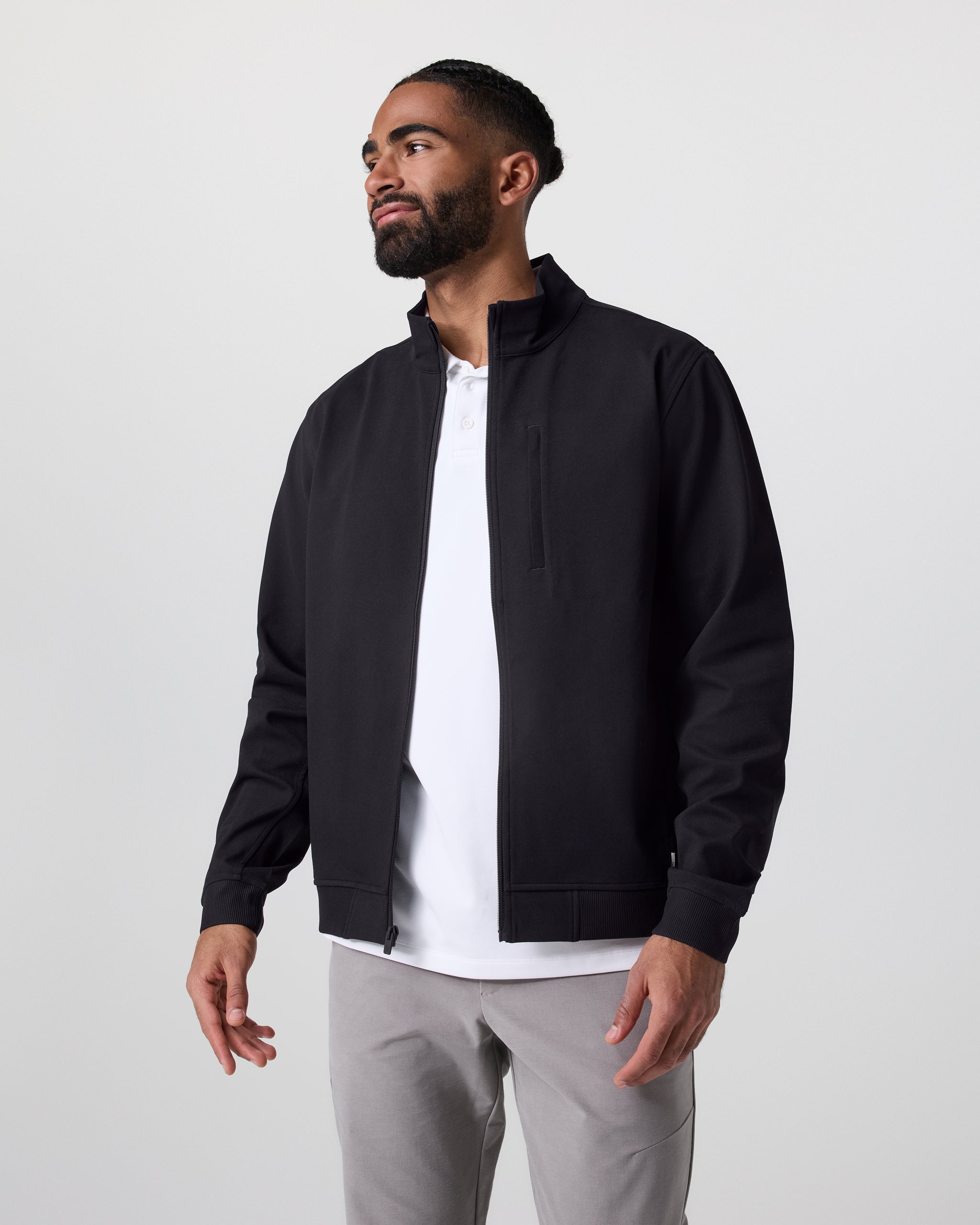 Vuori Meta™ Twill Full Zip | Black