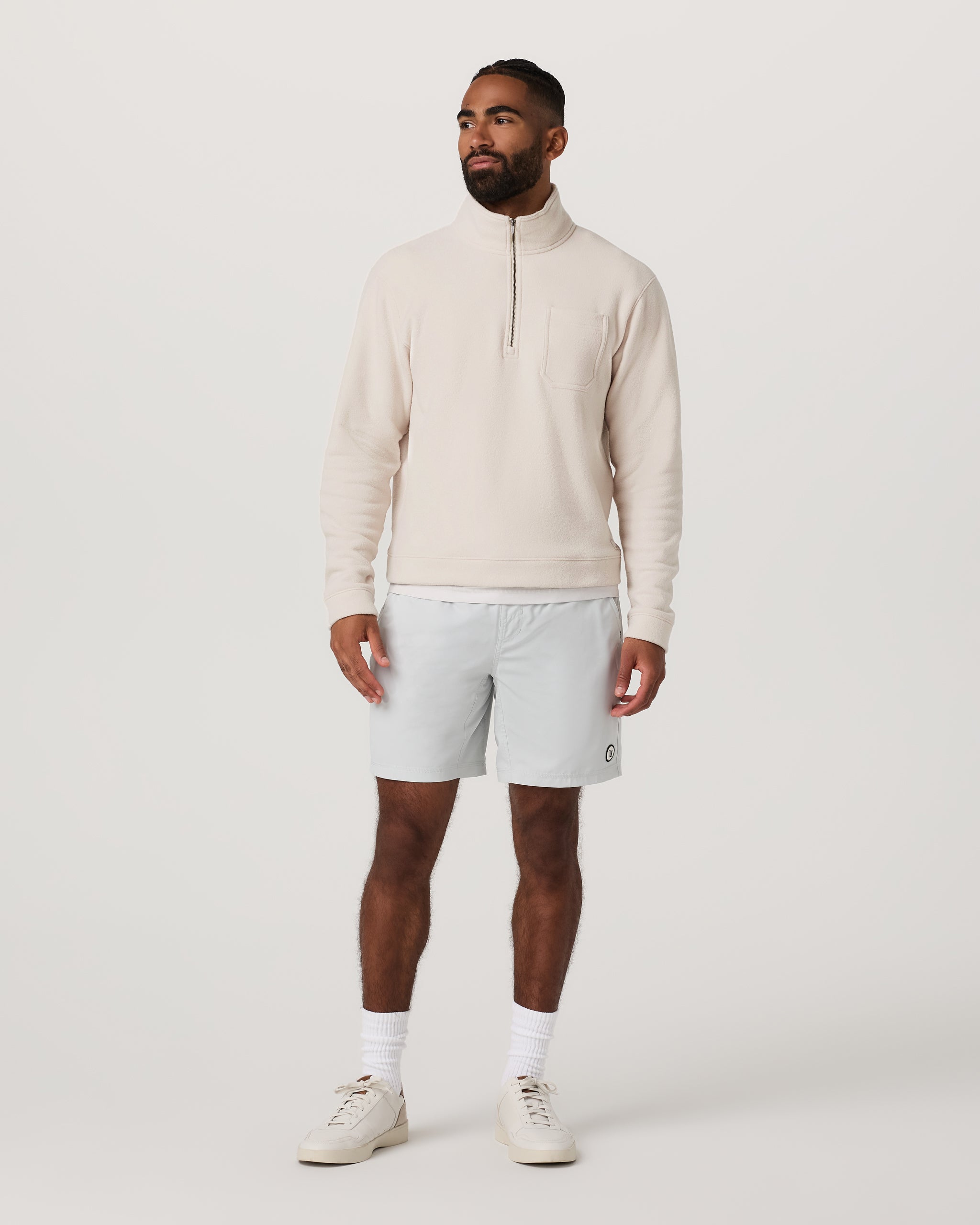 Beach Fleece Half Zip | Bone Heather - Image 4