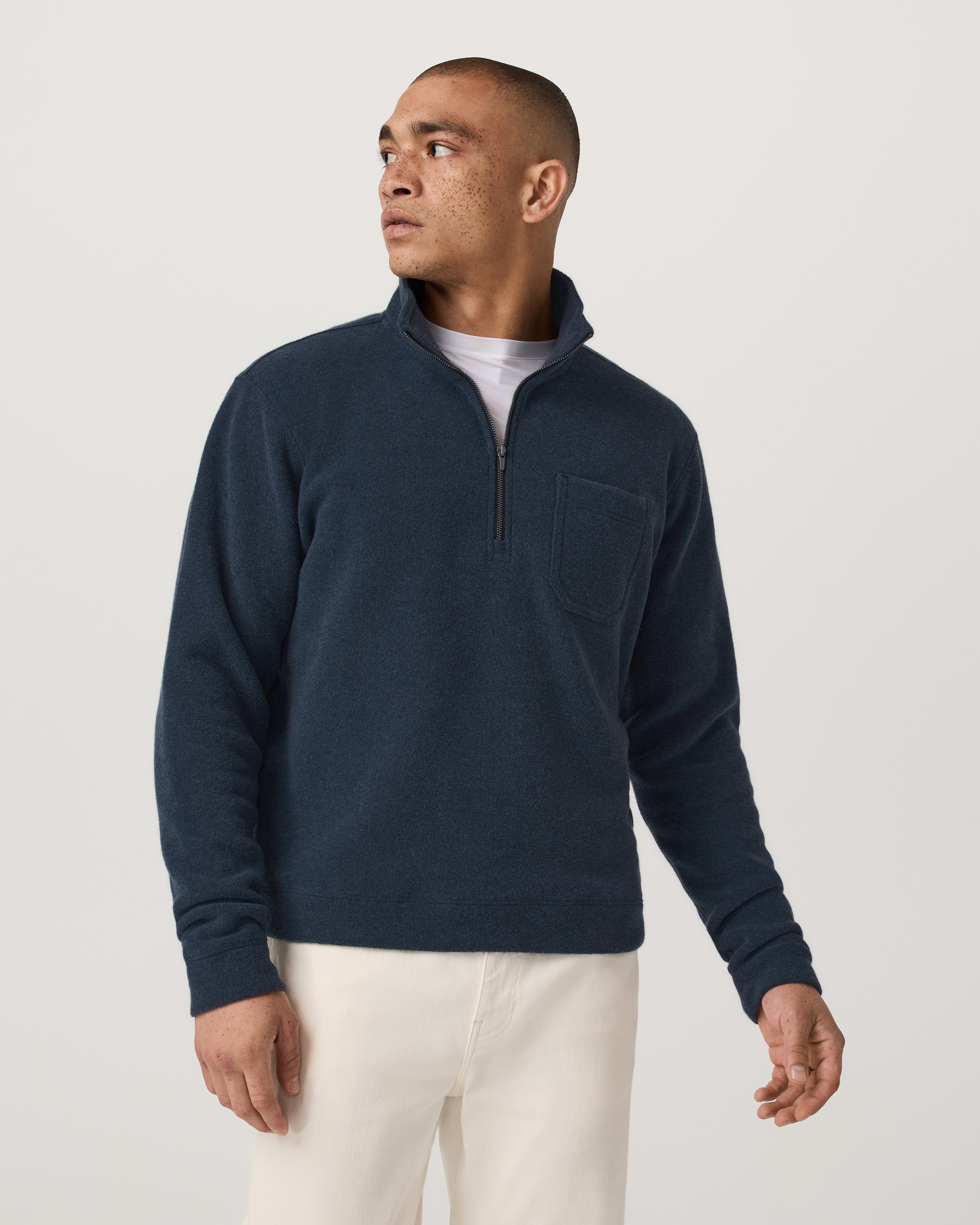 Beach Fleece Half Zip | Ink Heather - Image 5