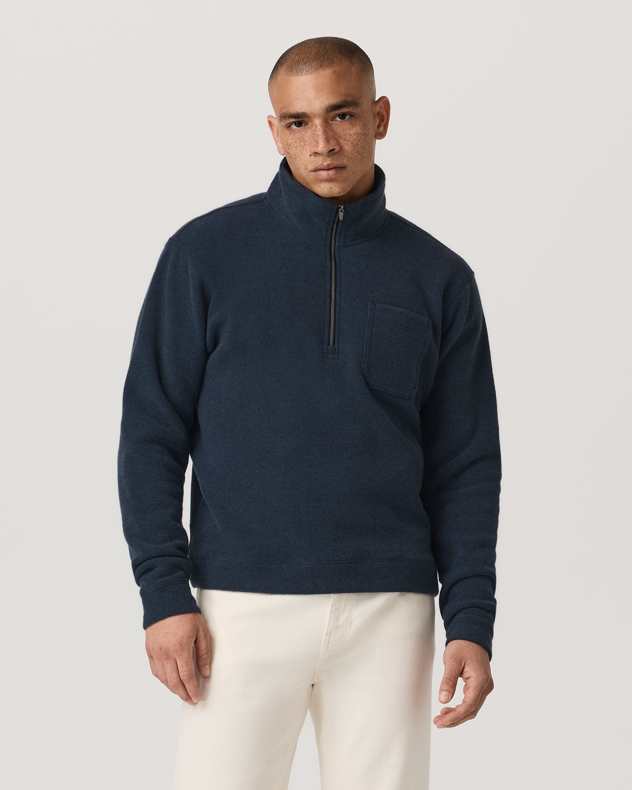 Beach Fleece Half Zip | Ink Heather - Image 2