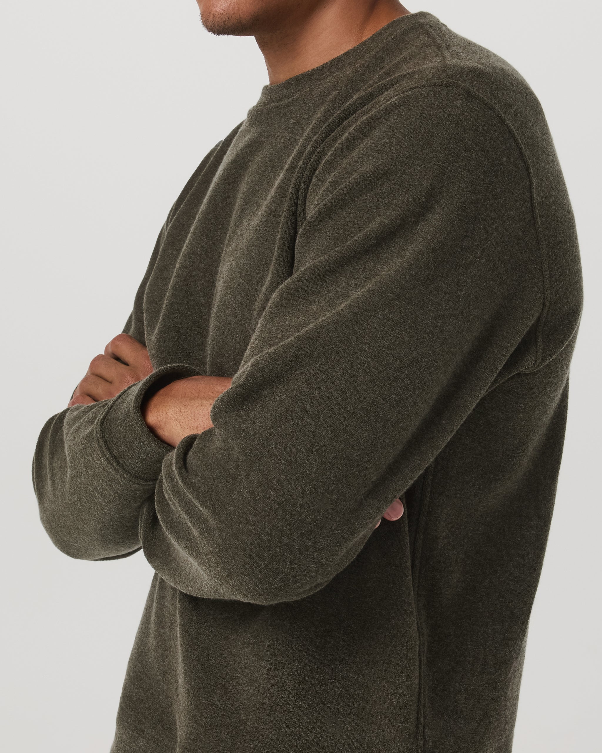 Beach Fleece Crew | Dark Oregano Heather - Image 2