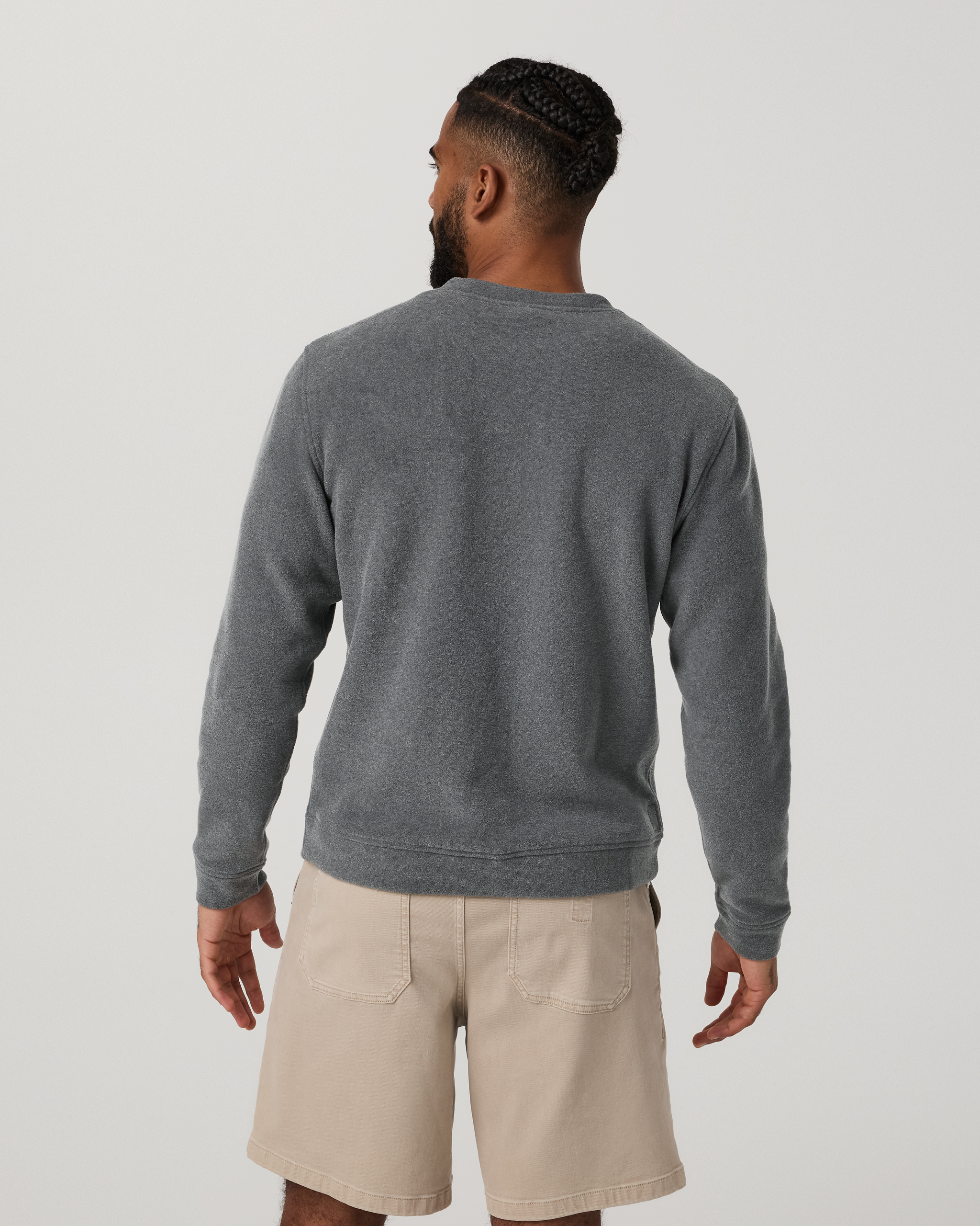 Beach Fleece Crew | Dark Pewter Heather - Image 4