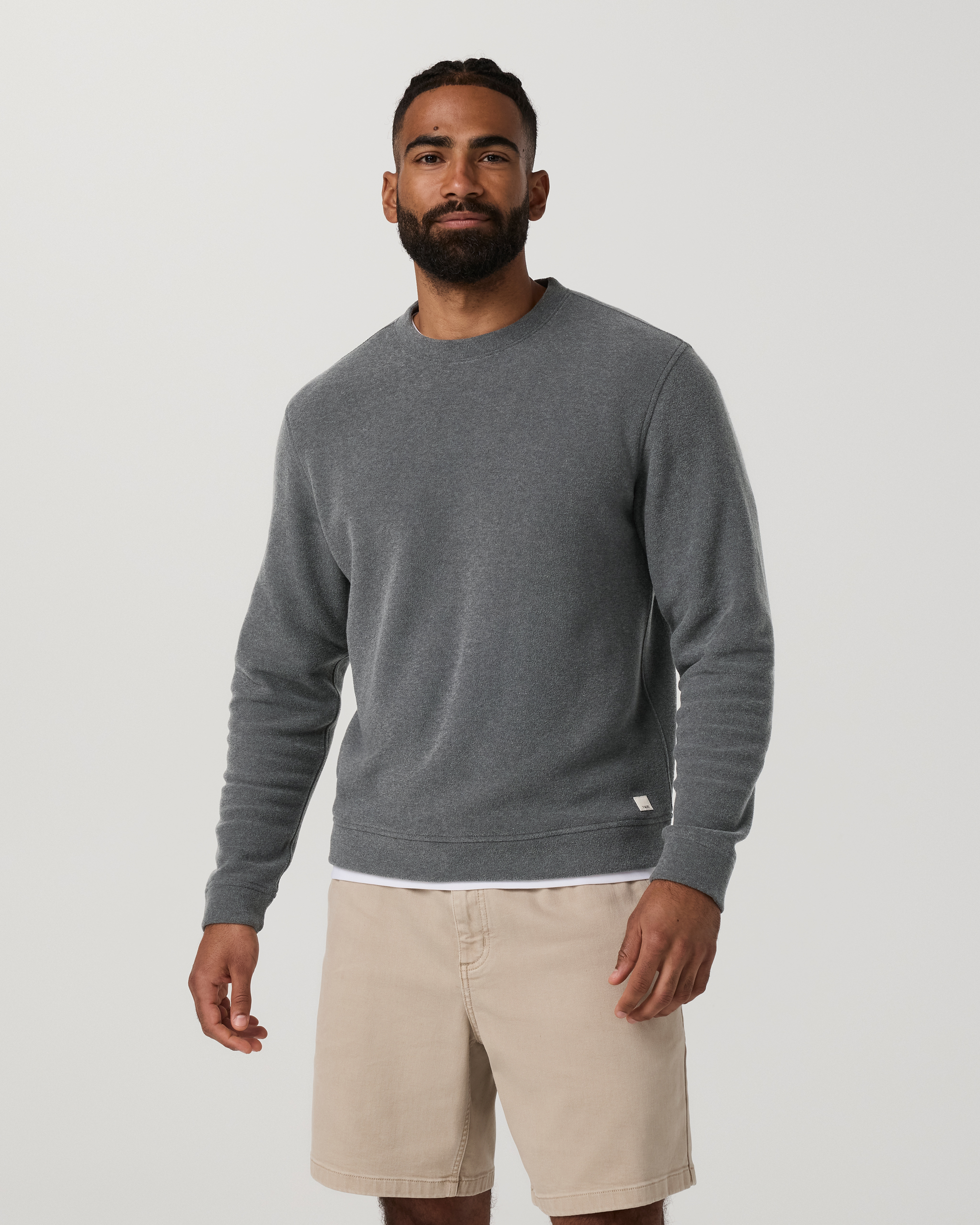 Beach Fleece Crew | Dark Pewter Heather