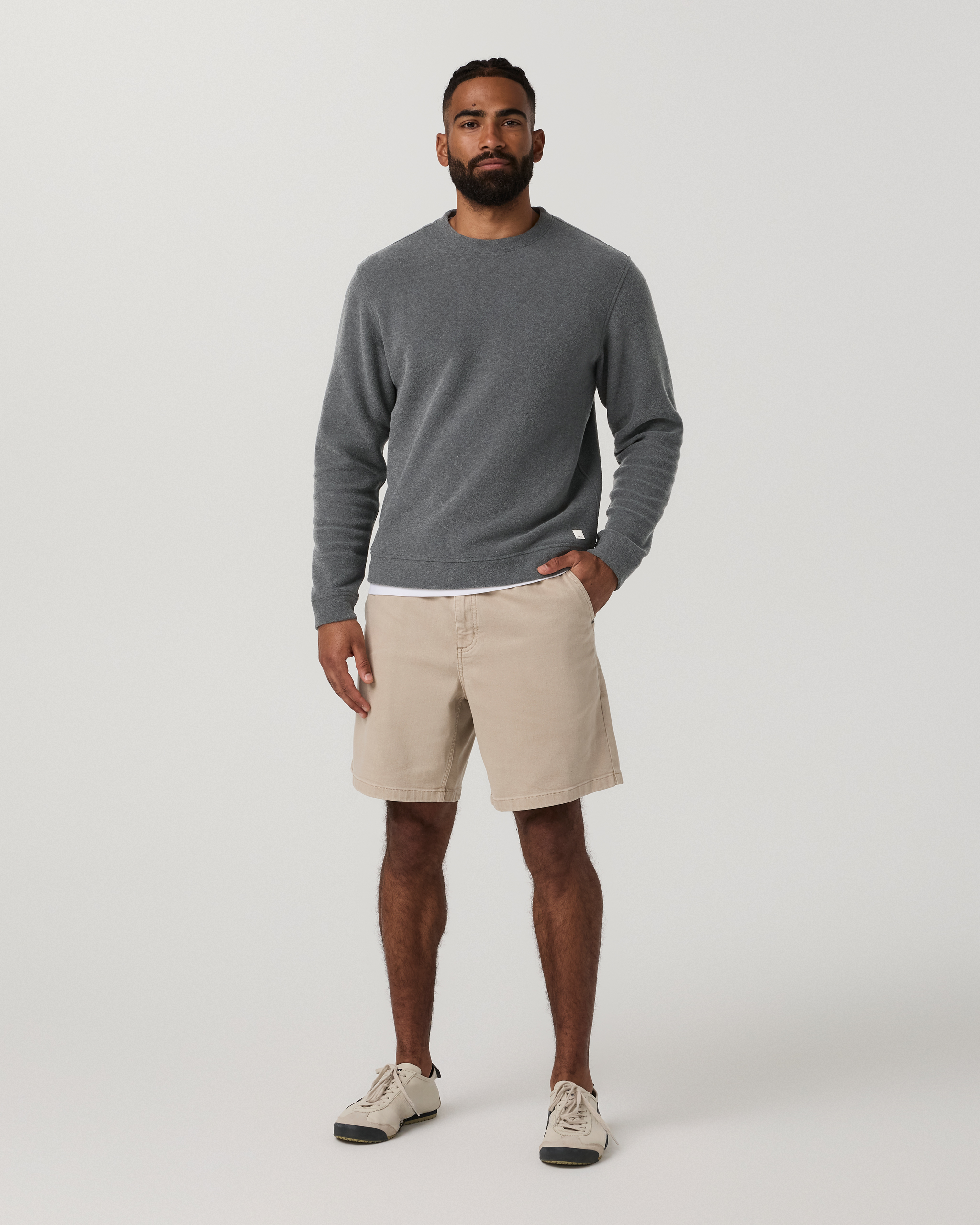 Beach Fleece Crew | Dark Pewter Heather - Image 3
