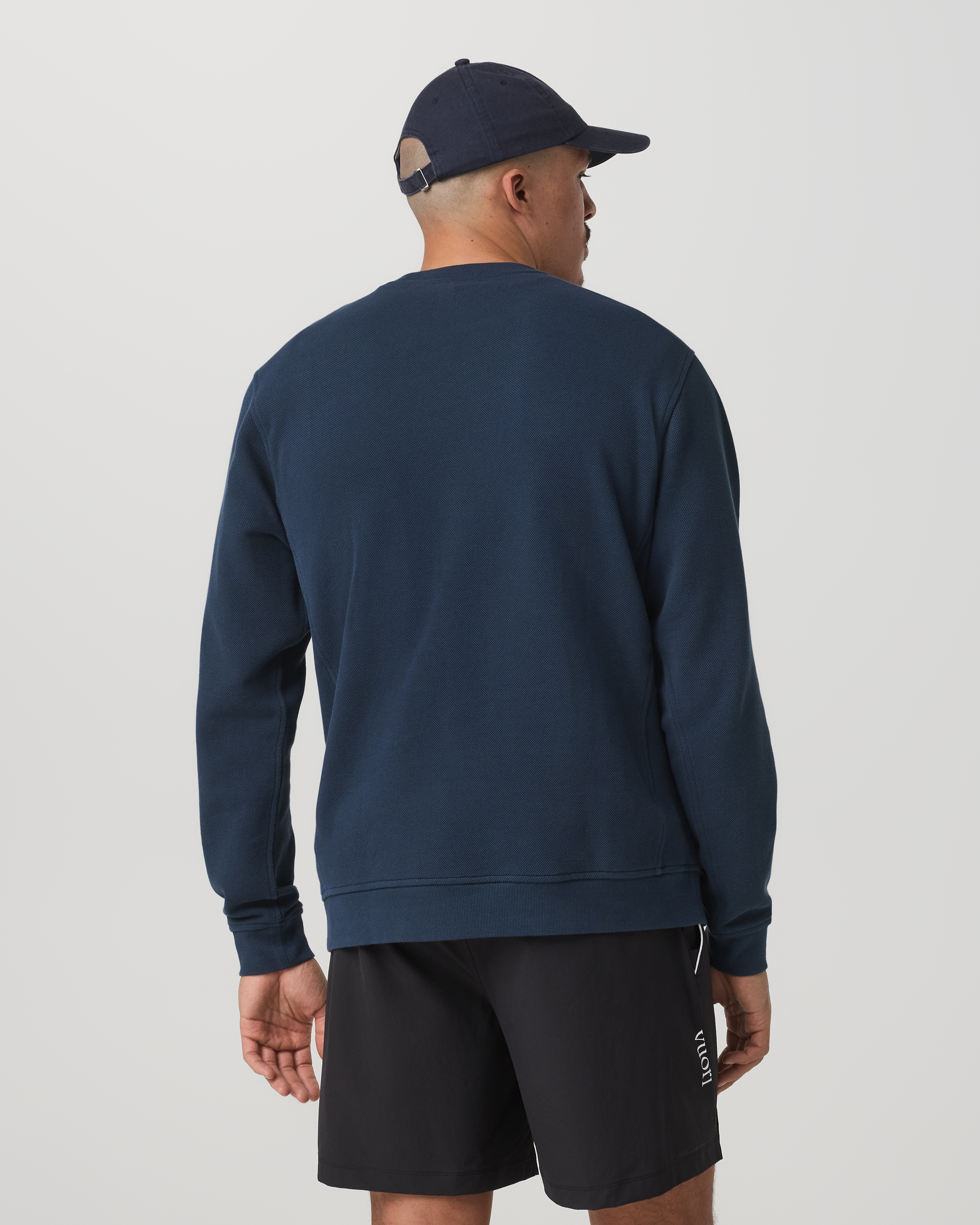 Pique Fleece Crew | Ocean Blue - Image 3