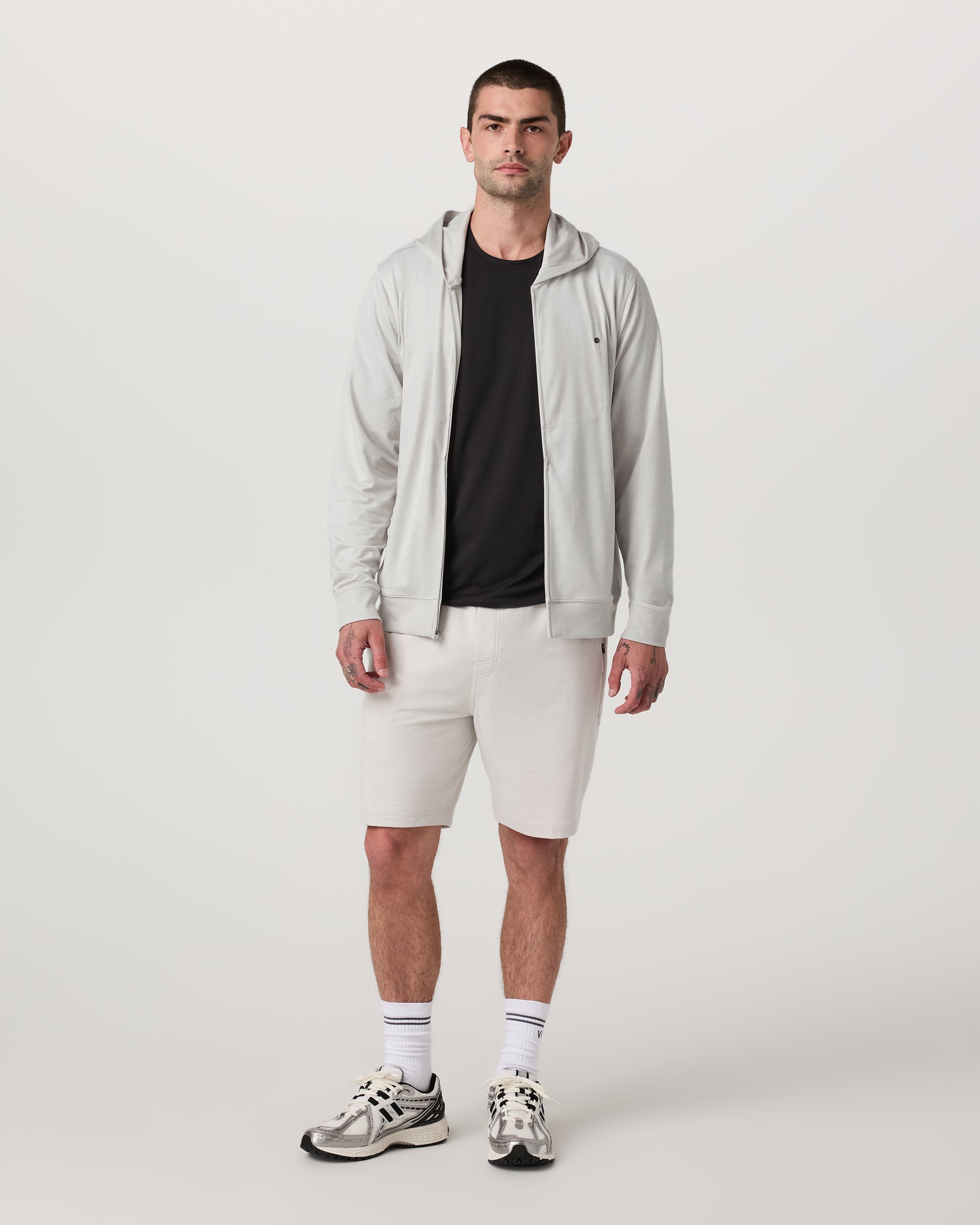 Ponto Full Zip Hoodie | Salt Heather - Image 4