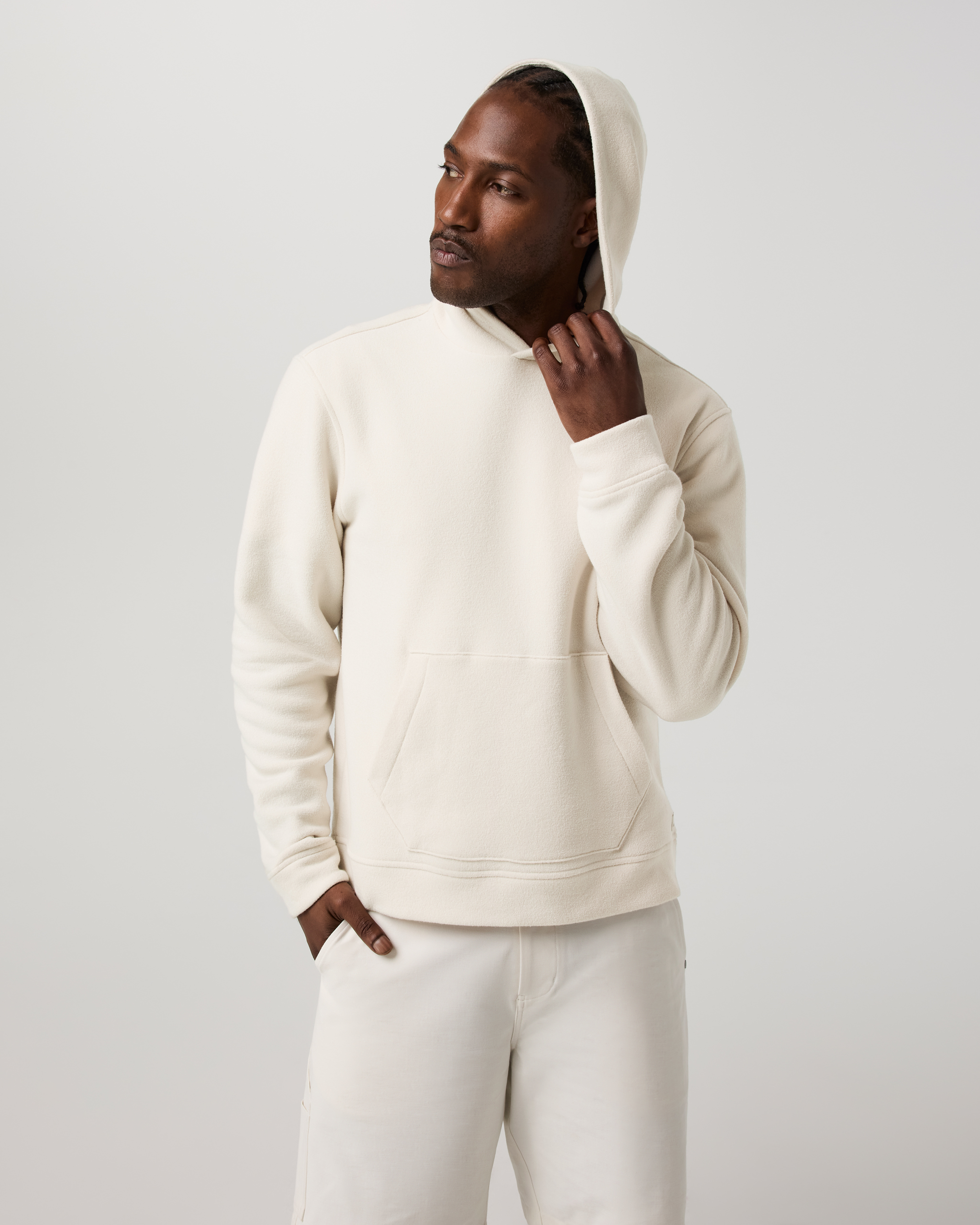 Beach Fleece Pullover Hoodie | Bone Heather - Image 3
