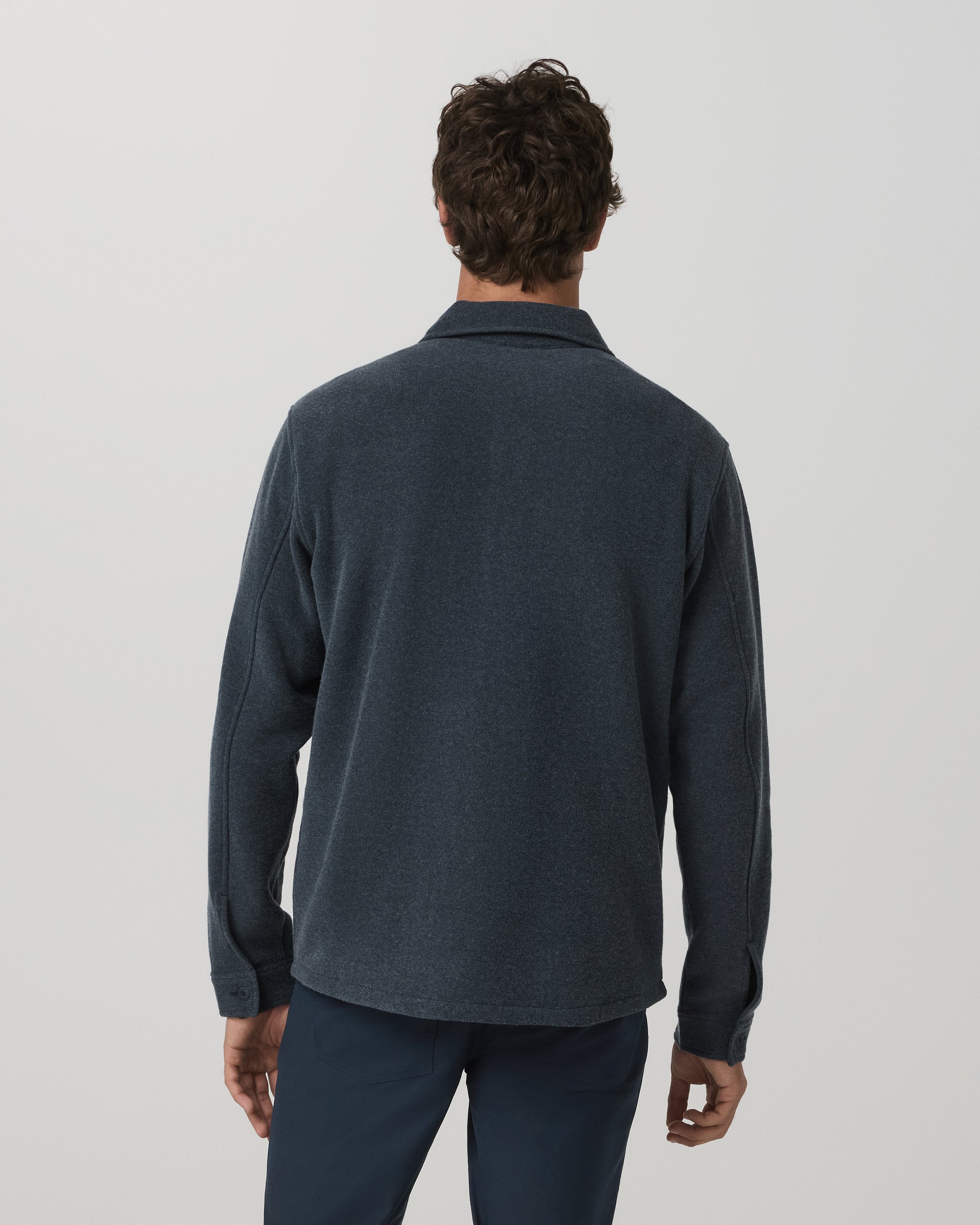 Beach Fleece Shirt Jacket | Ink Heather - Image 3