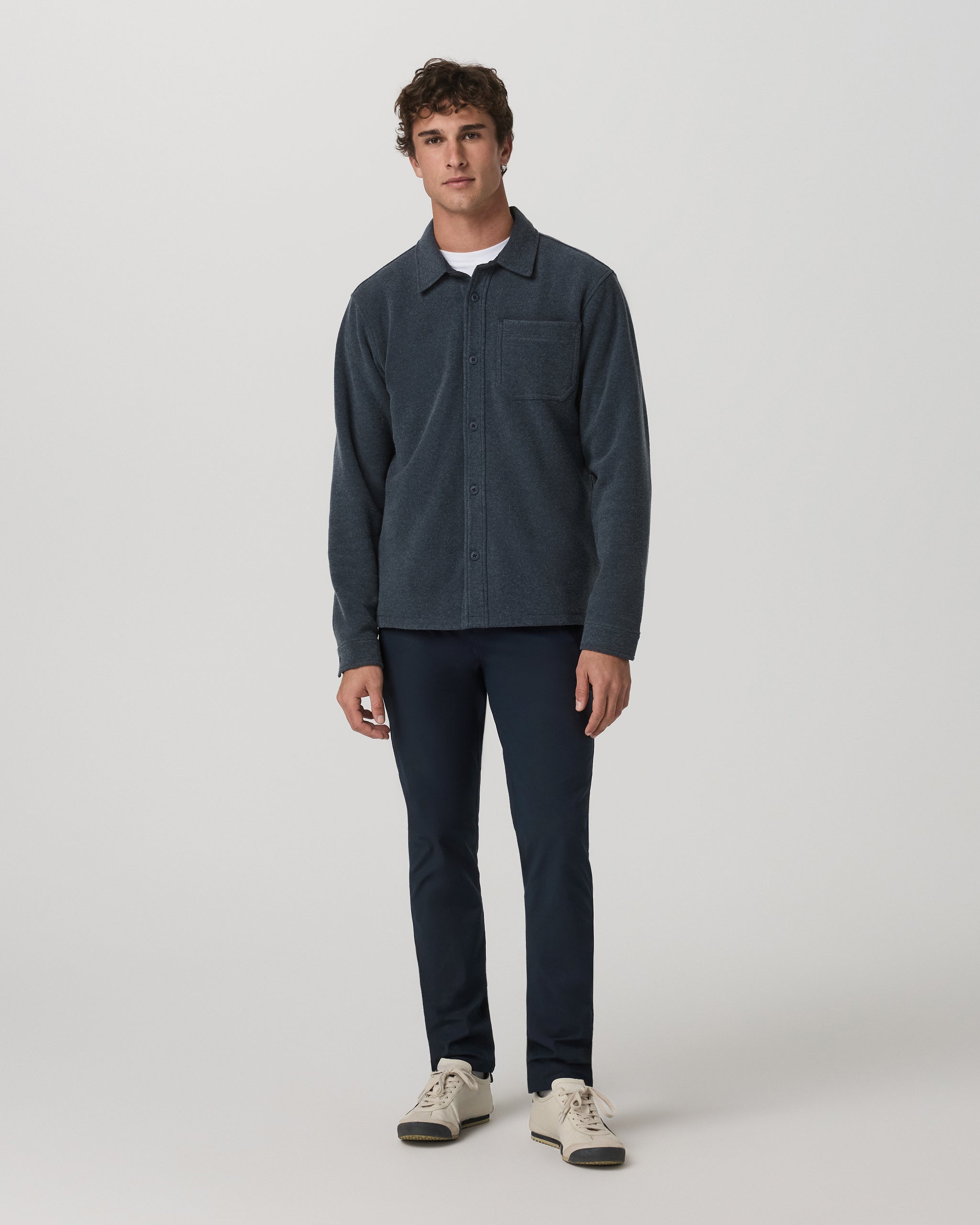 Beach Fleece Shirt Jacket | Ink Heather - Image 4