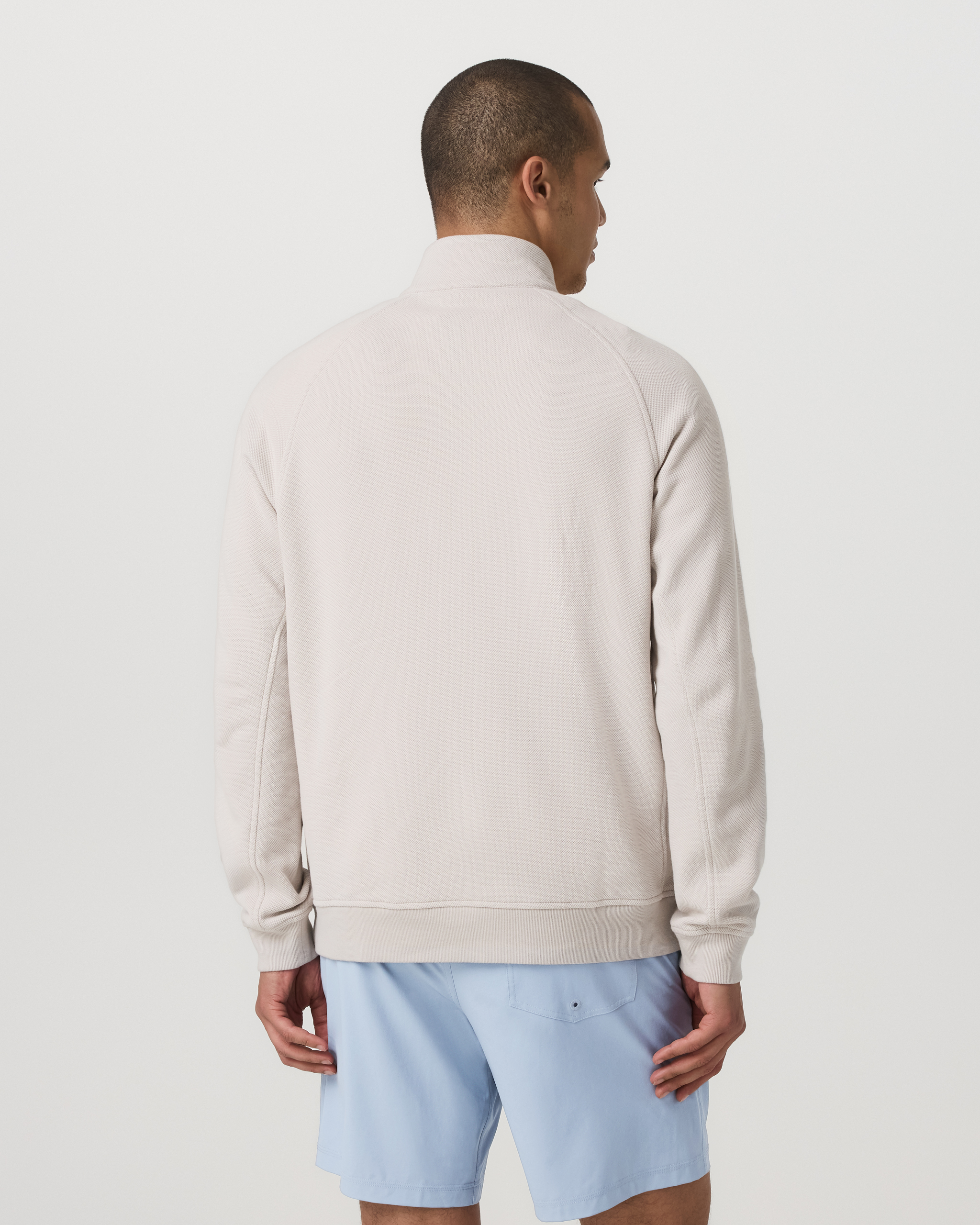 Pique Fleece Track Jacket | Grey Mist - Image 3