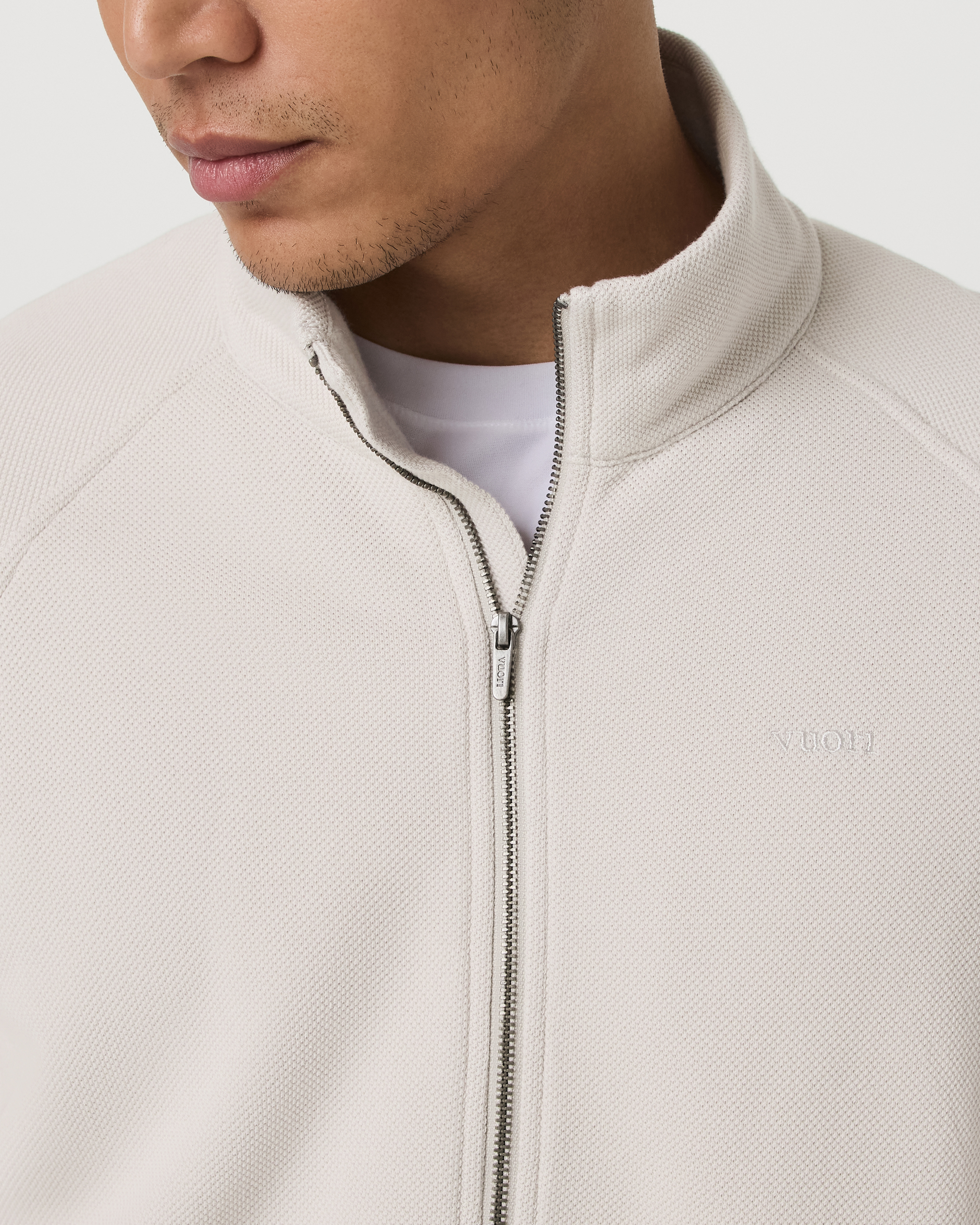 Pique Fleece Track Jacket | Grey Mist - Image 5
