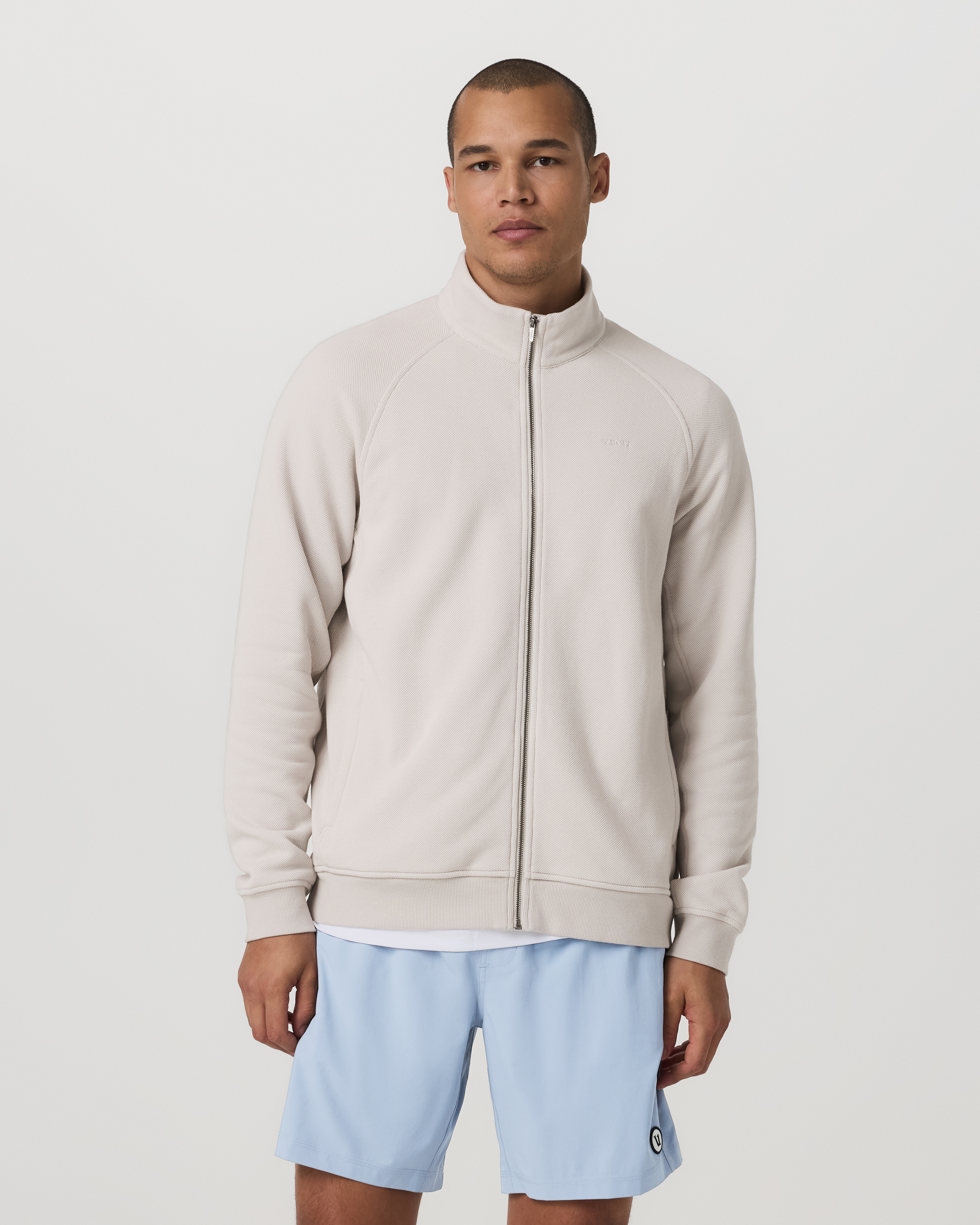 Pique Fleece Track Jacket | Grey Mist