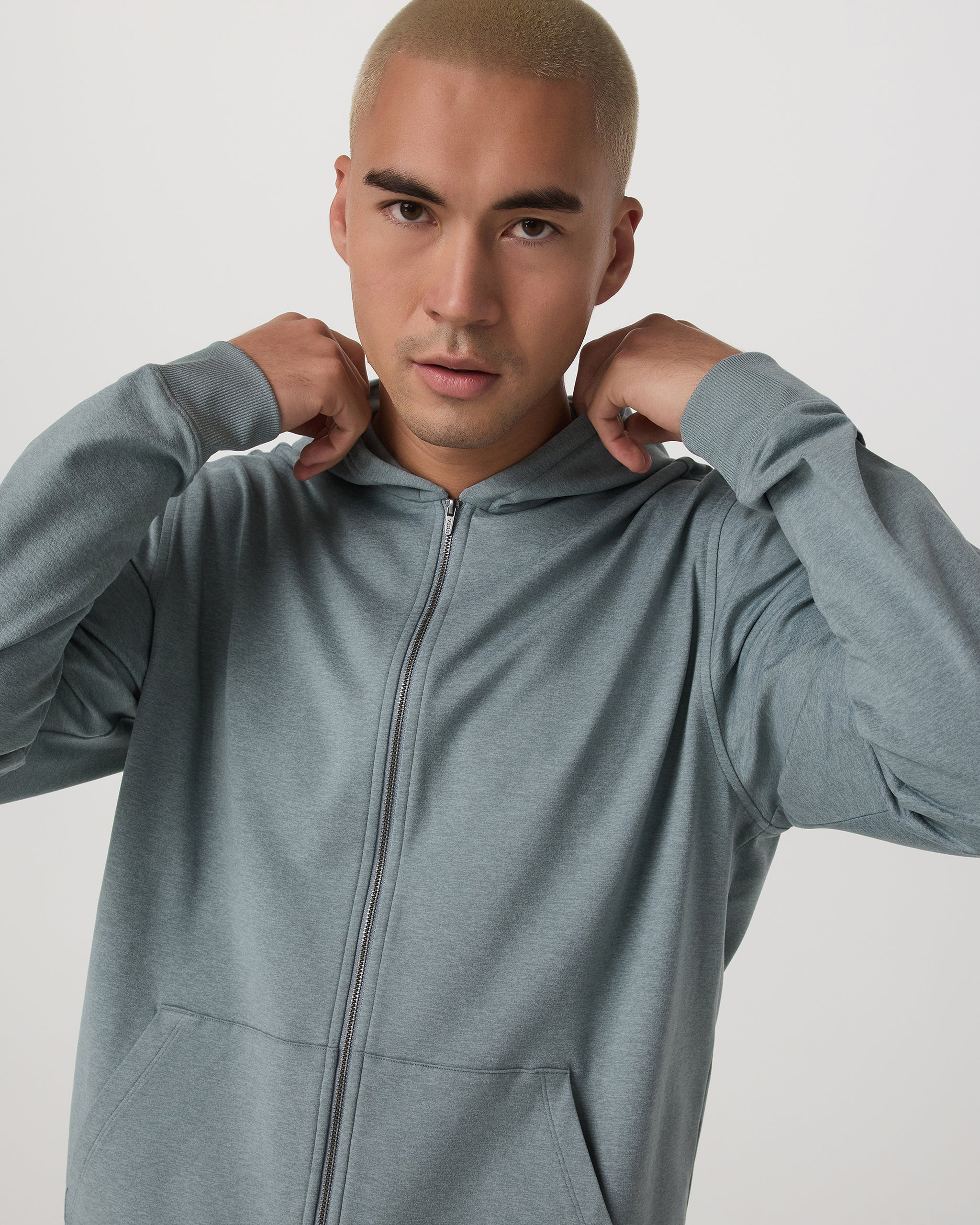 Coronado Full Zip Hoodie 2.0 | Misty Blue Heather - Image 2