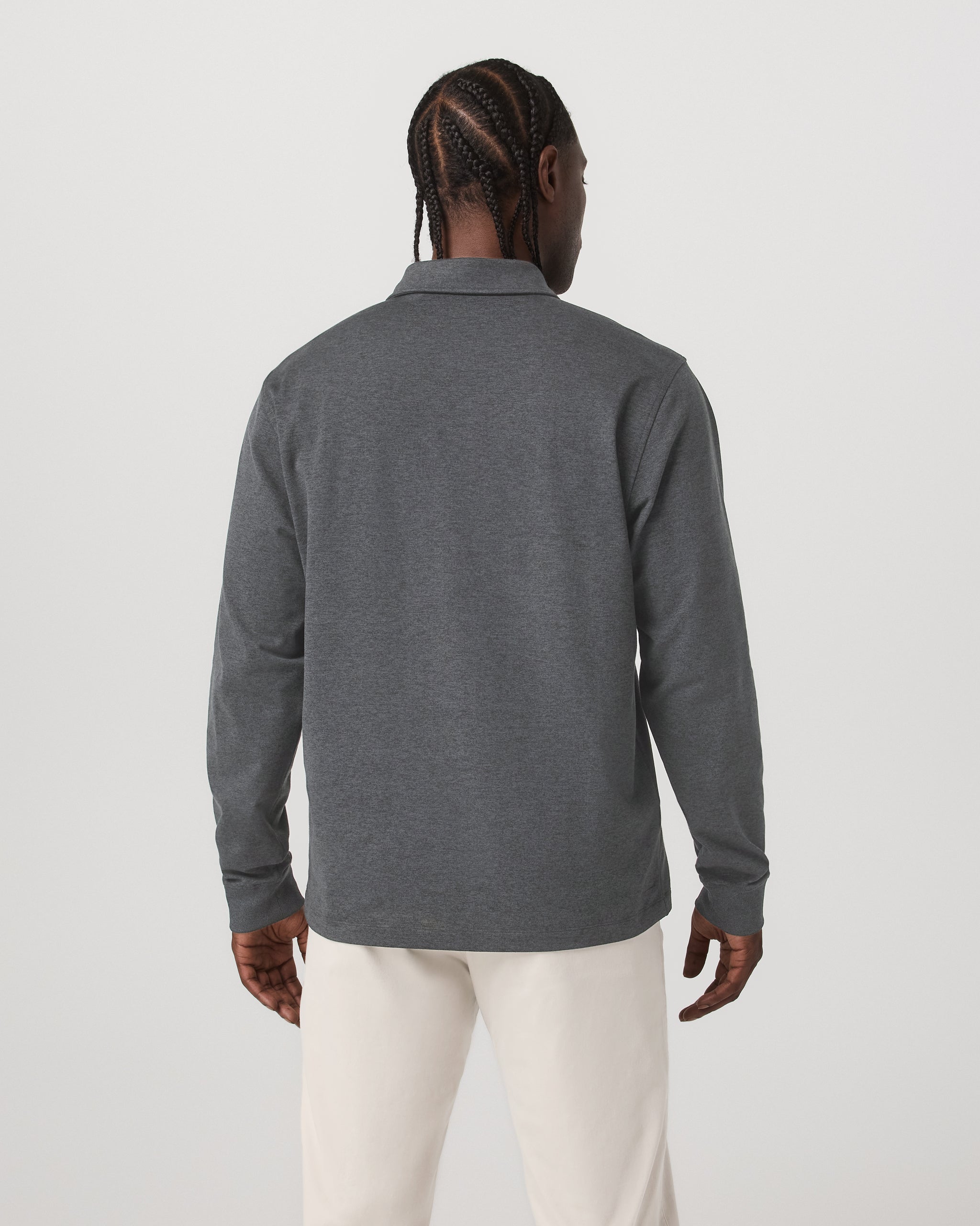Long Sleeve Coronado Rugby | Charcoal Heather - Image 3