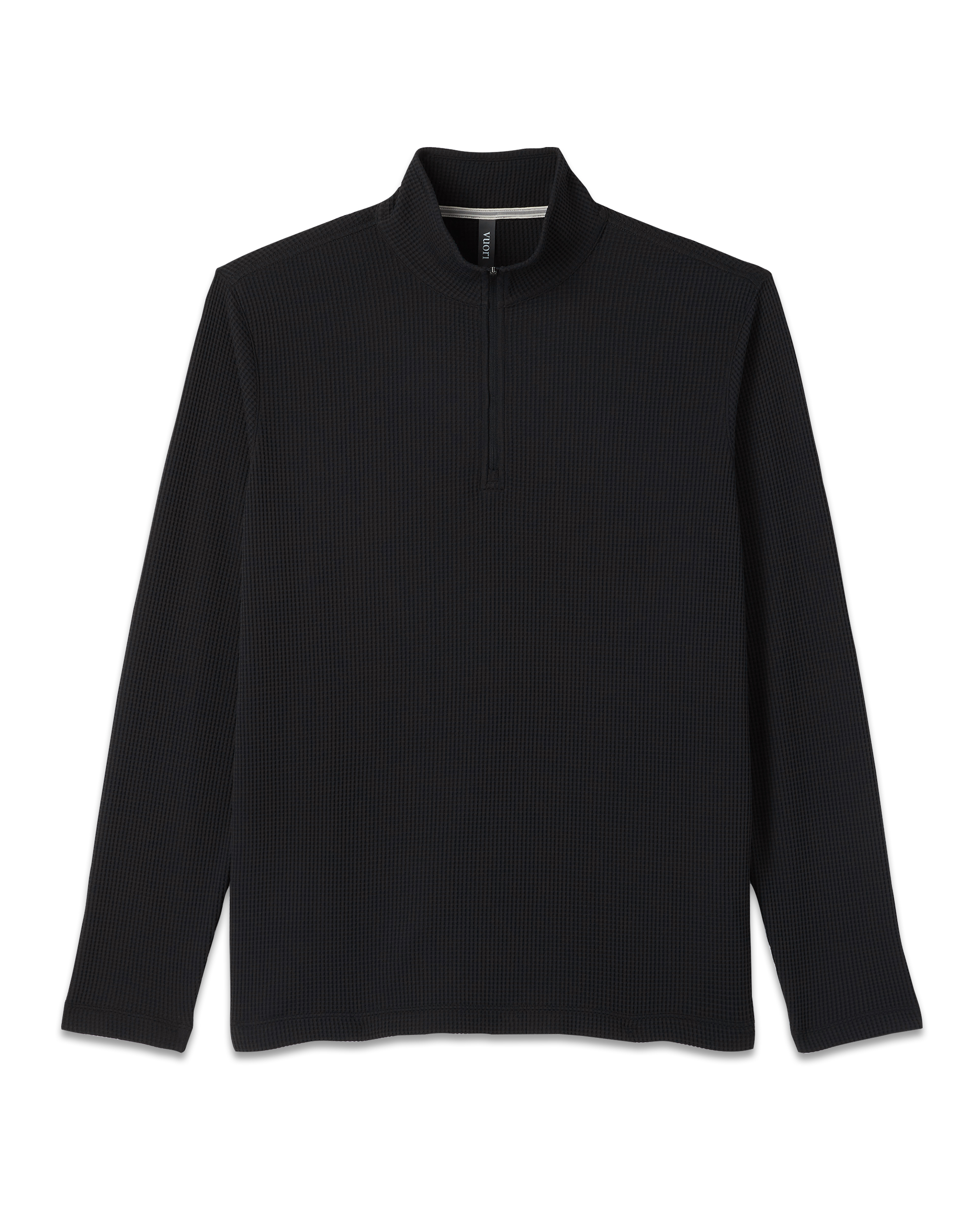 Lightweight Tech Waffle Quarter Zip | Black - Image 6