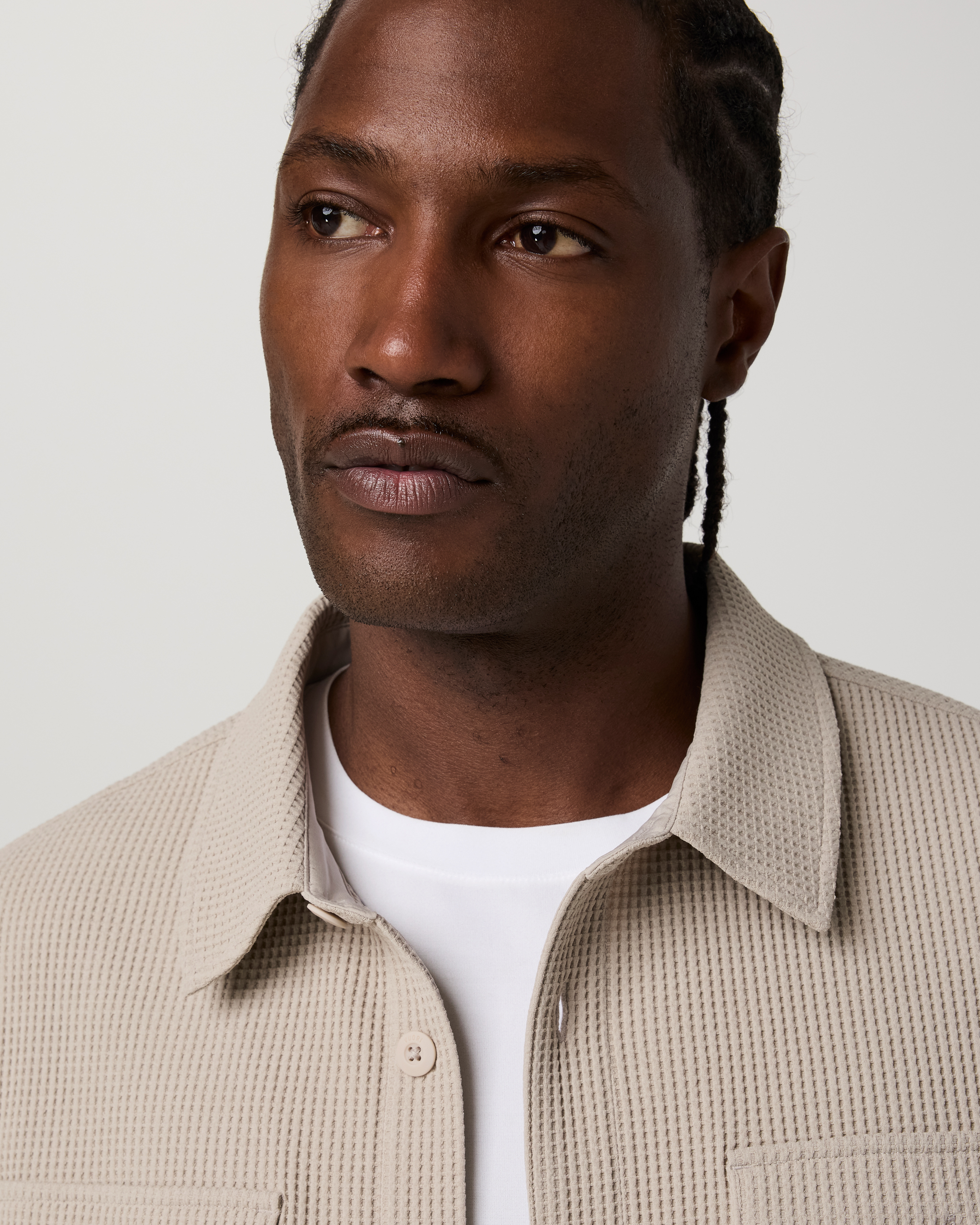 Tech Waffle Shirt Jacket | Dark Salt - Image 2