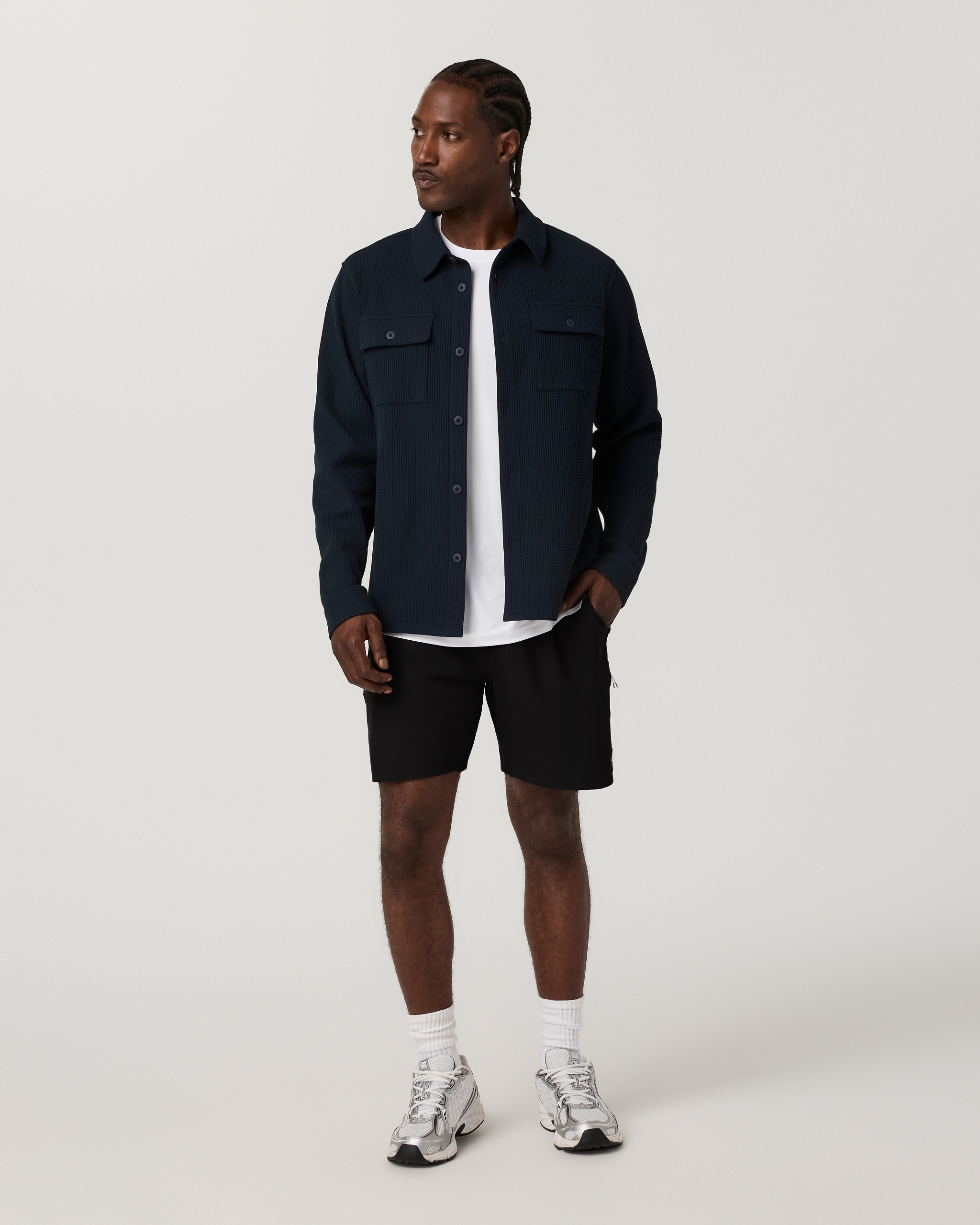 Tech Waffle Shirt Jacket | Ink - Image 3