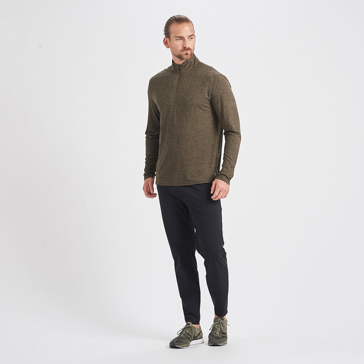 Ease Performance Half Zip | Evergreen Heather - Image 4