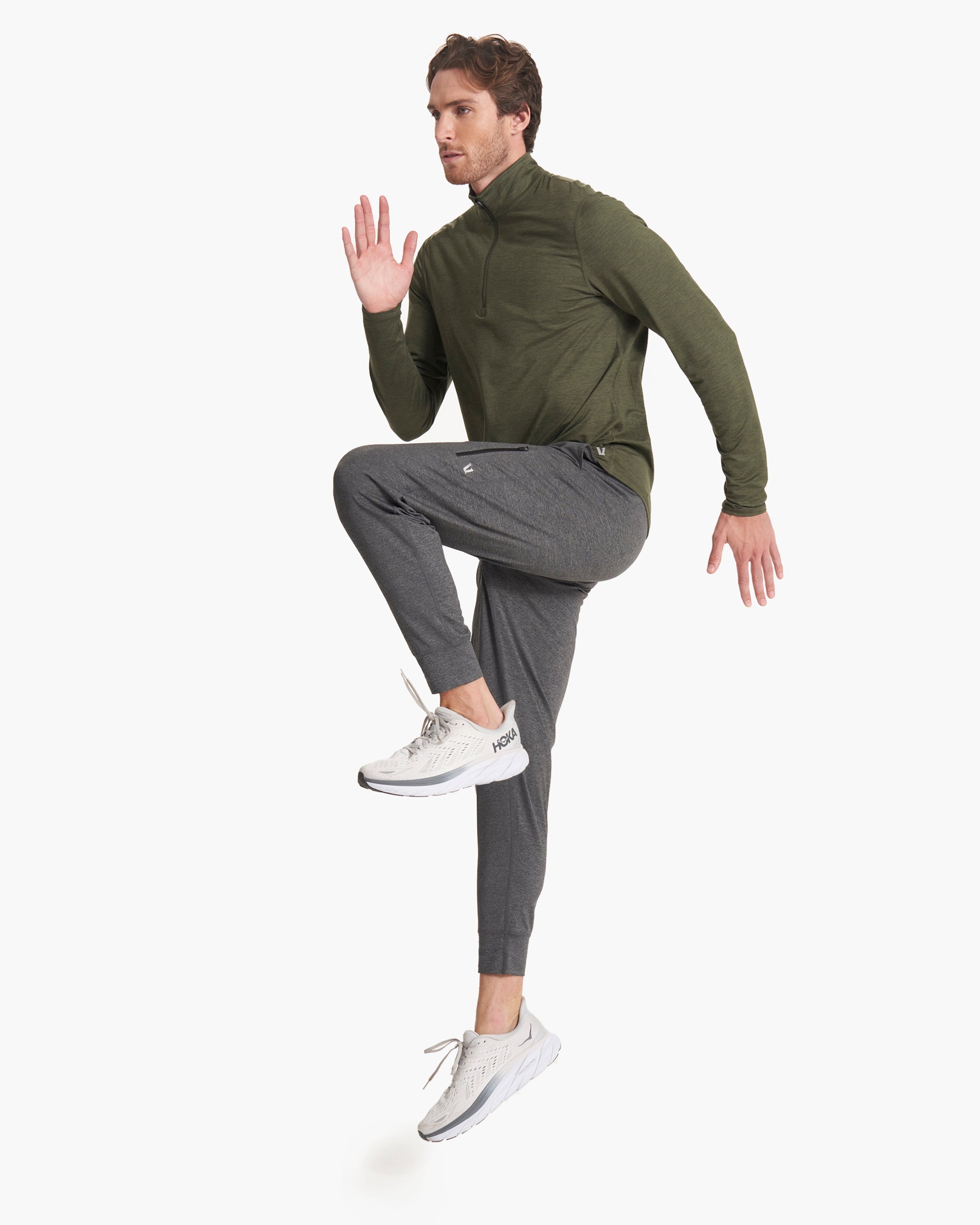 Ease Performance Half Zip | Forest Heather - Image 5