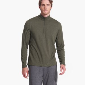 Ease Performance Half Zip | Forest Heather