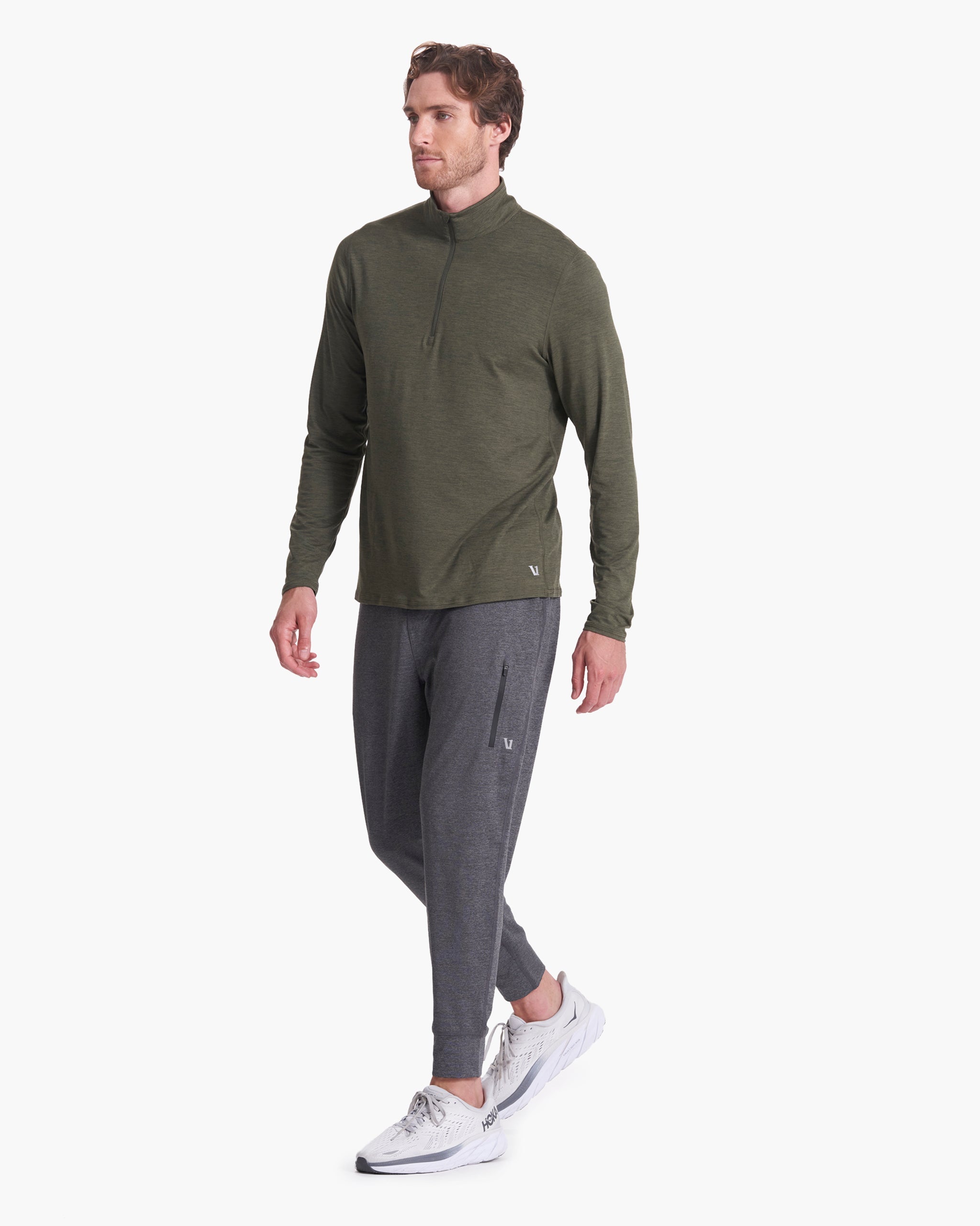 Ease Performance Half Zip | Forest Heather - Image 4