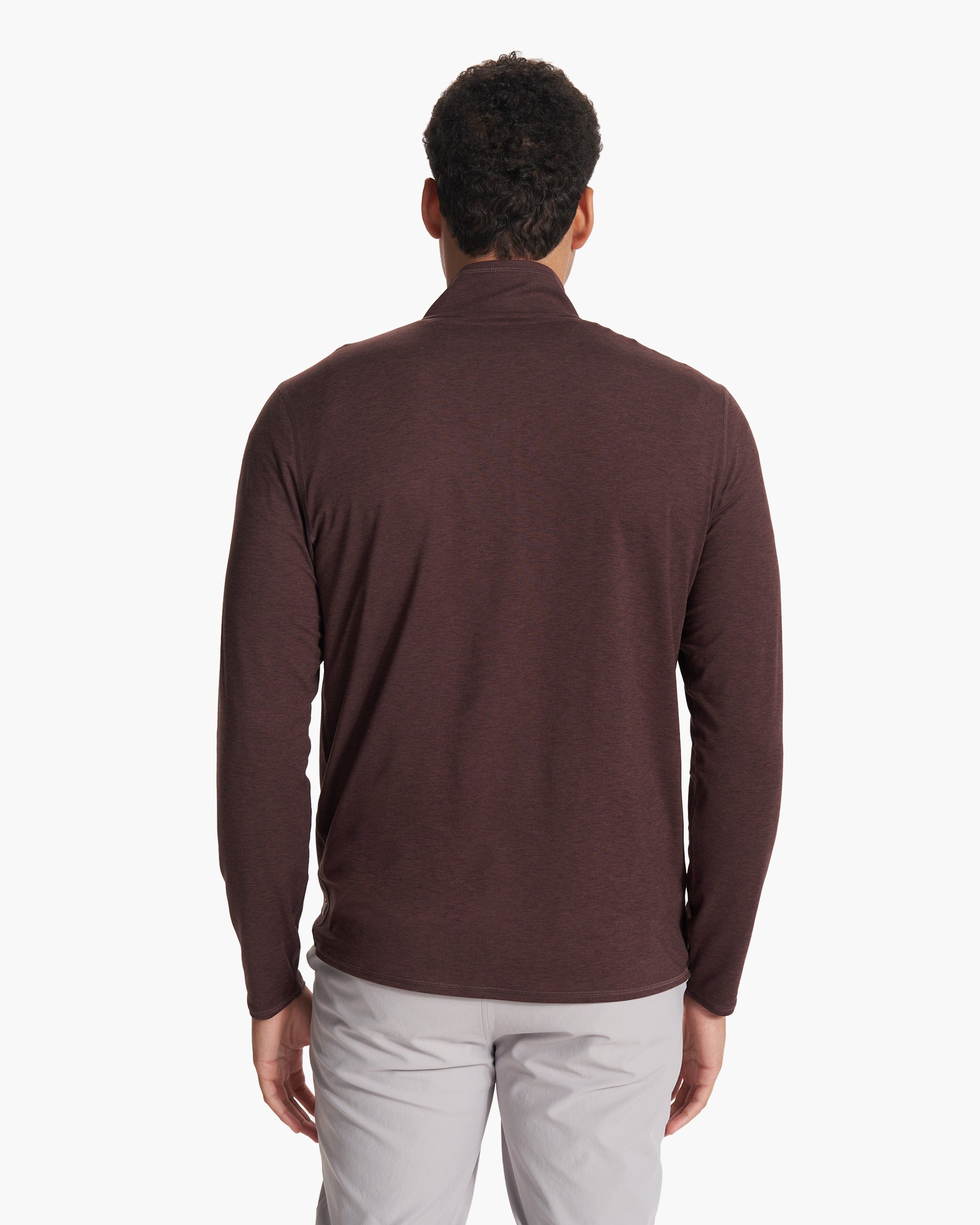 Ease Performance Half Zip | Mahogany Heather - Image 3