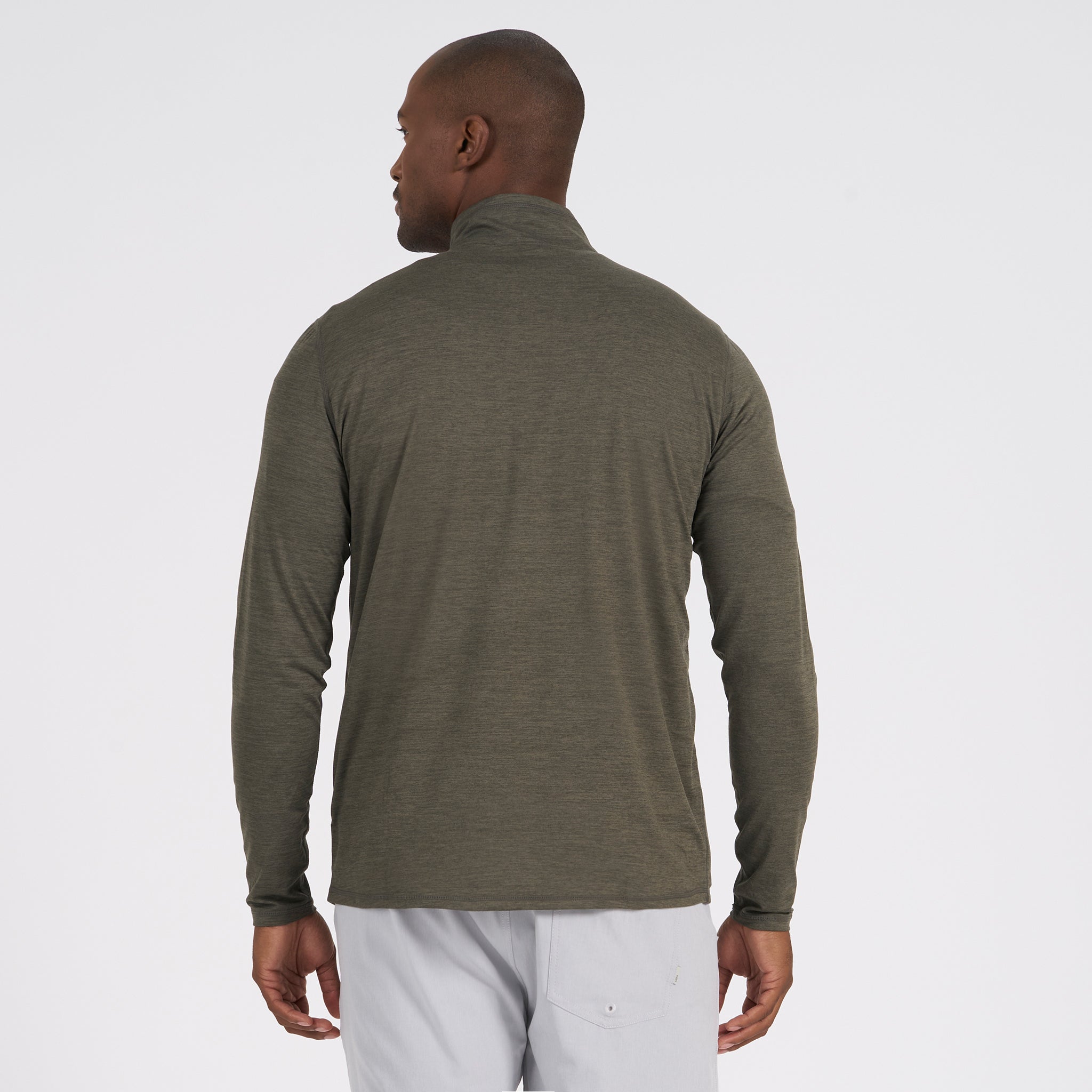 Ease Performance Half Zip | Oregano Heather - Image 3