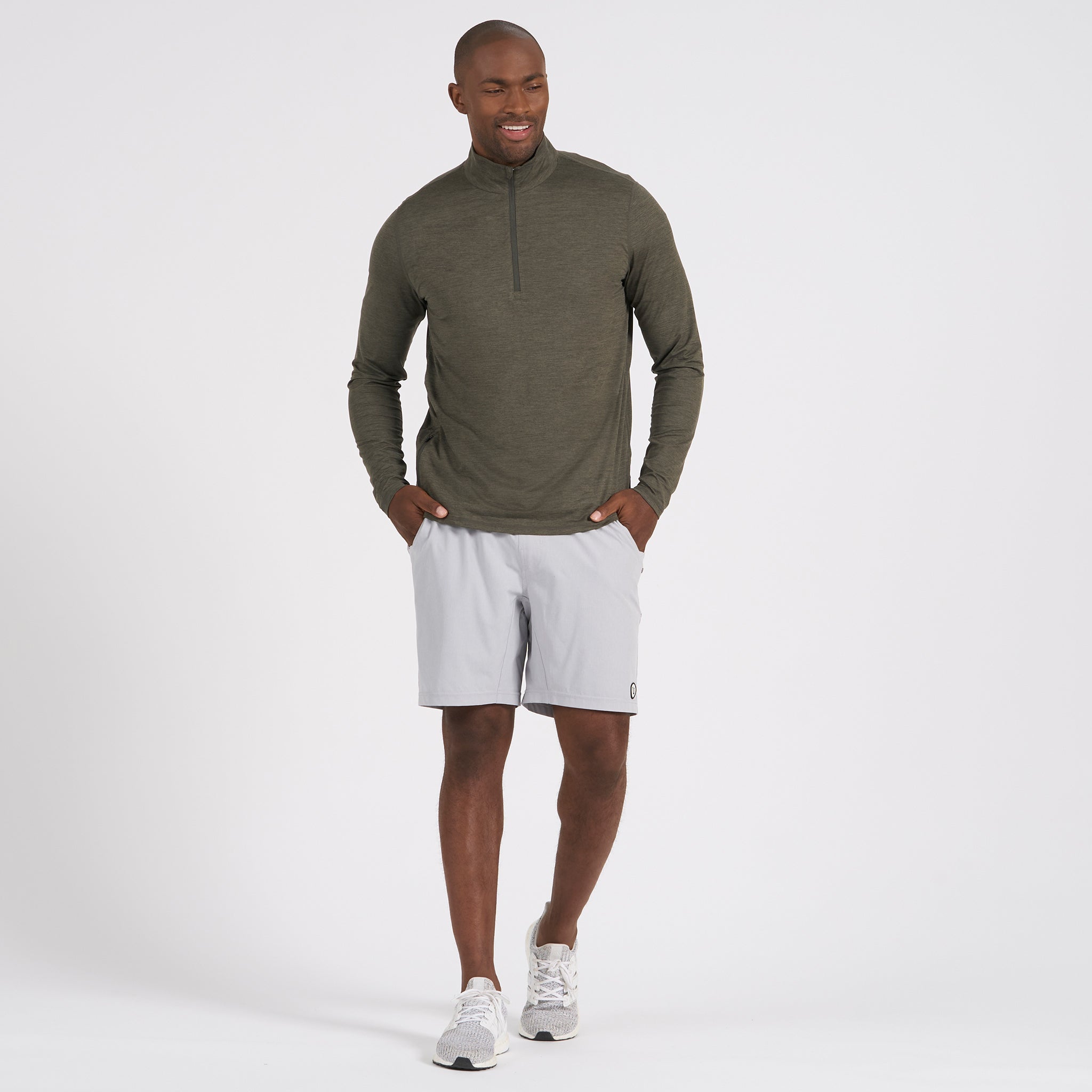 Ease Performance Half Zip | Oregano Heather - Image 4