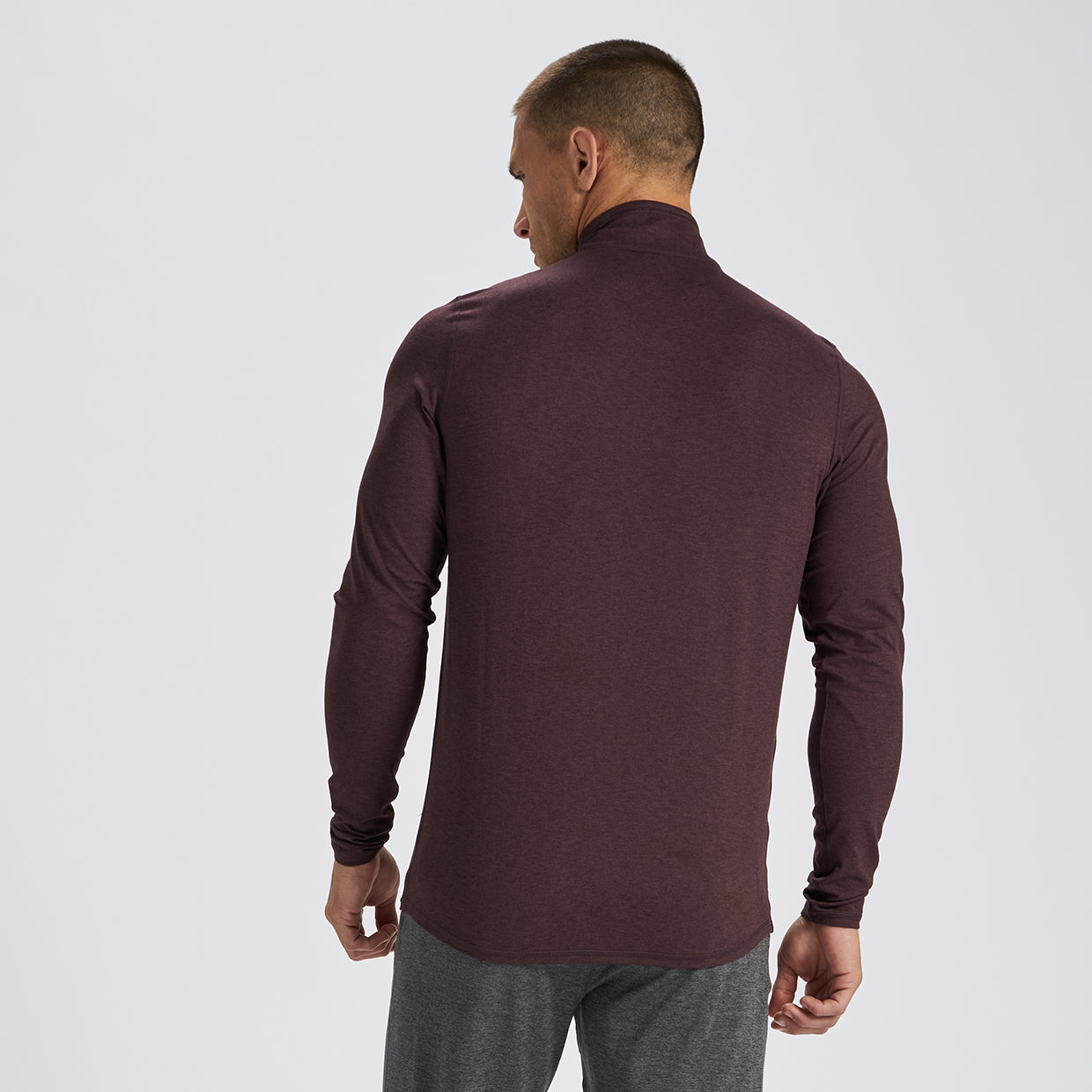 Ease Performance Half Zip | Oxblood Heather - Image 3
