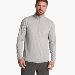 Ease Performance Half Zip | Light Heather Grey