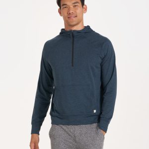 Ponto Performance Half Zip Hoodie | Indigo Heather