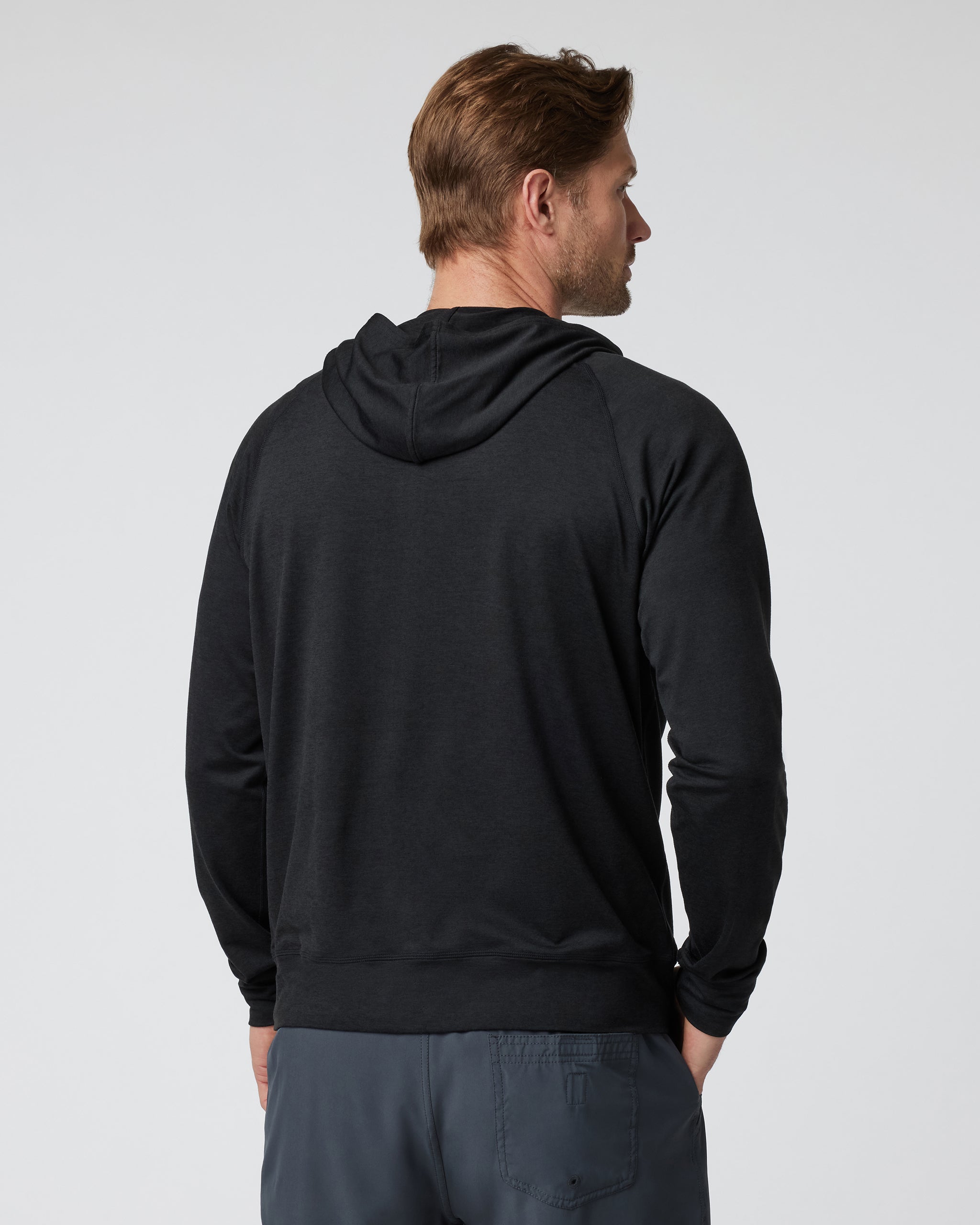Ponto Performance Half Zip Hoodie | Black Heather - Image 2