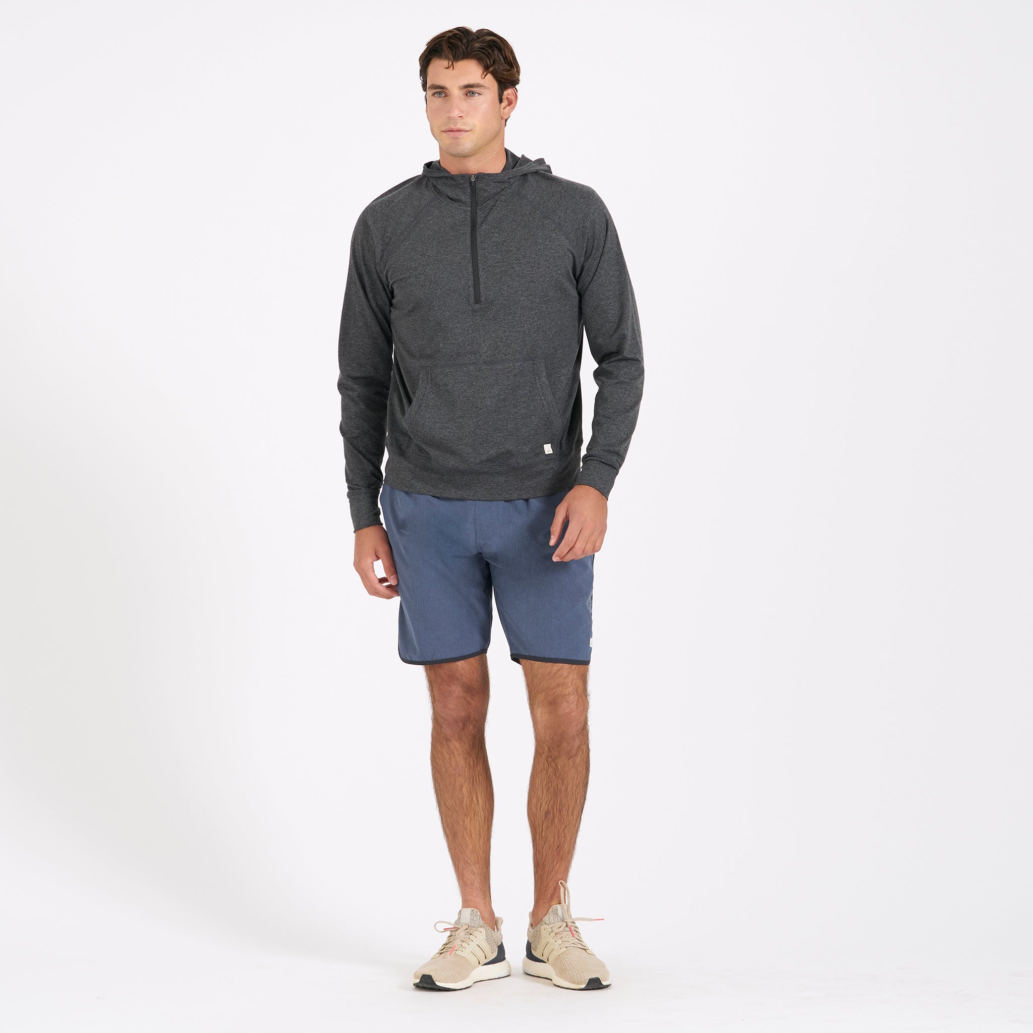 Ponto Performance Half Zip Hoodie | Charcoal Heather - Image 4