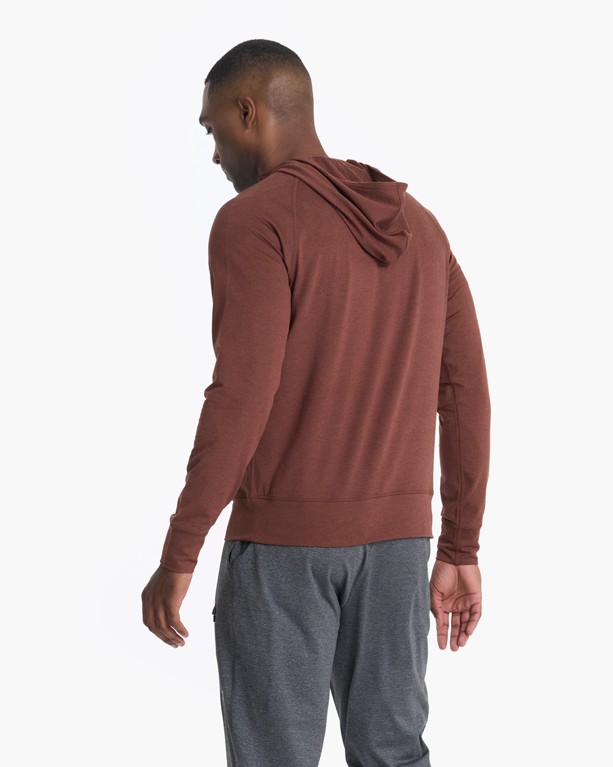 Ponto Performance Half Zip Hoodie | Cedar Heather - Image 3