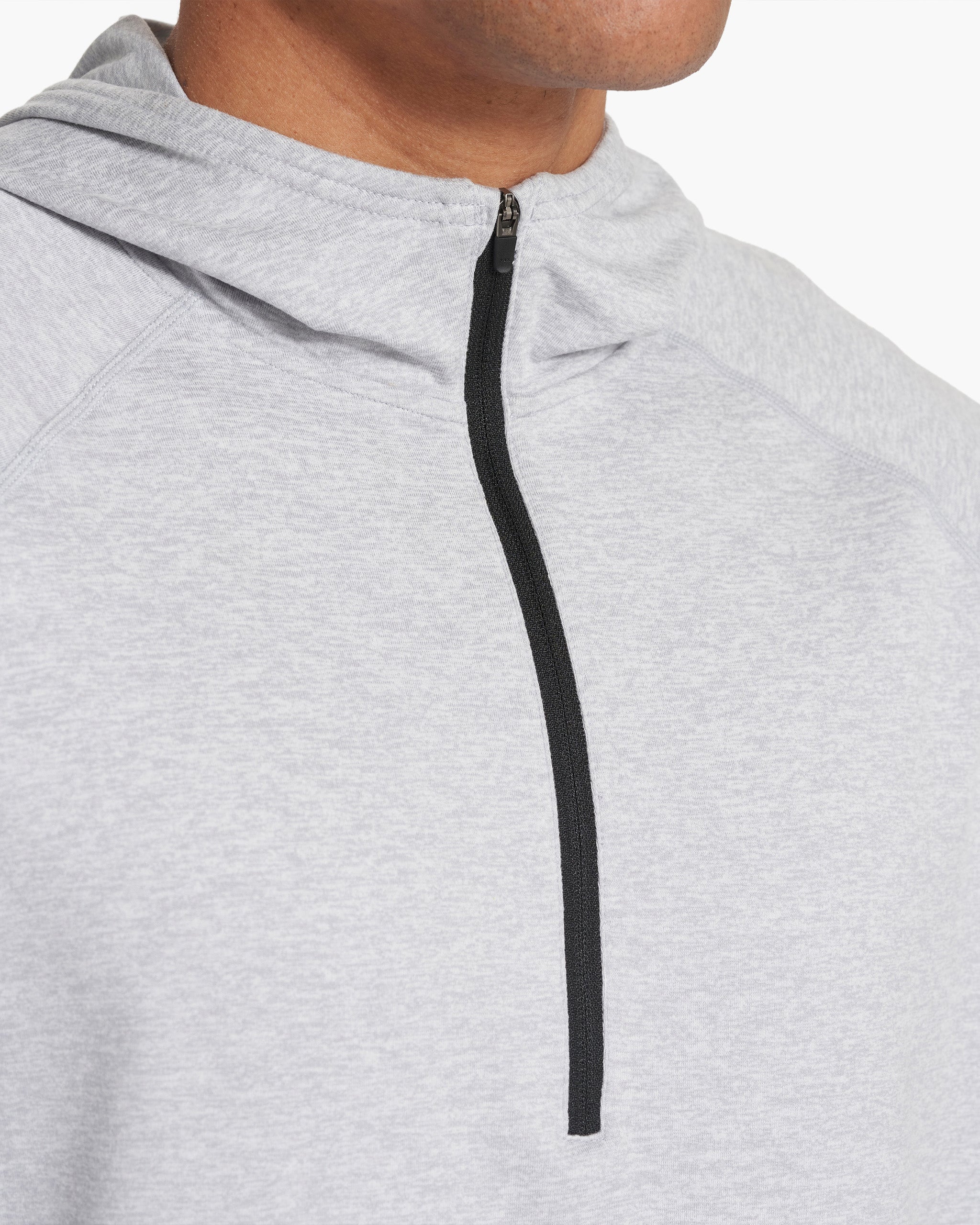 Ponto Performance Half Zip Hoodie | Platinum Heather - Image 2
