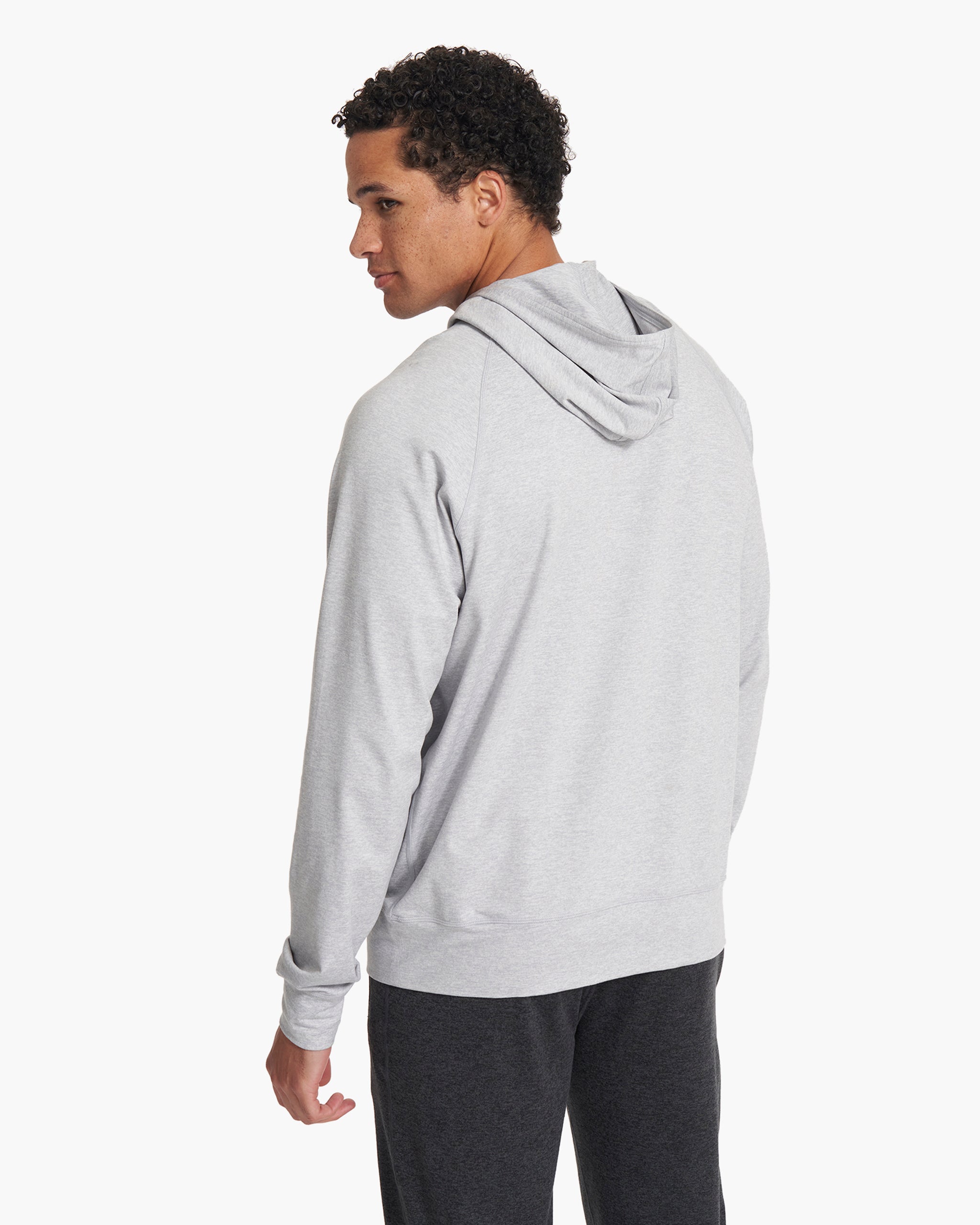 Ponto Performance Half Zip Hoodie | Platinum Heather - Image 3