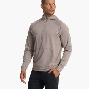 Ponto Performance Half Zip Hoodie | Walnut Heather