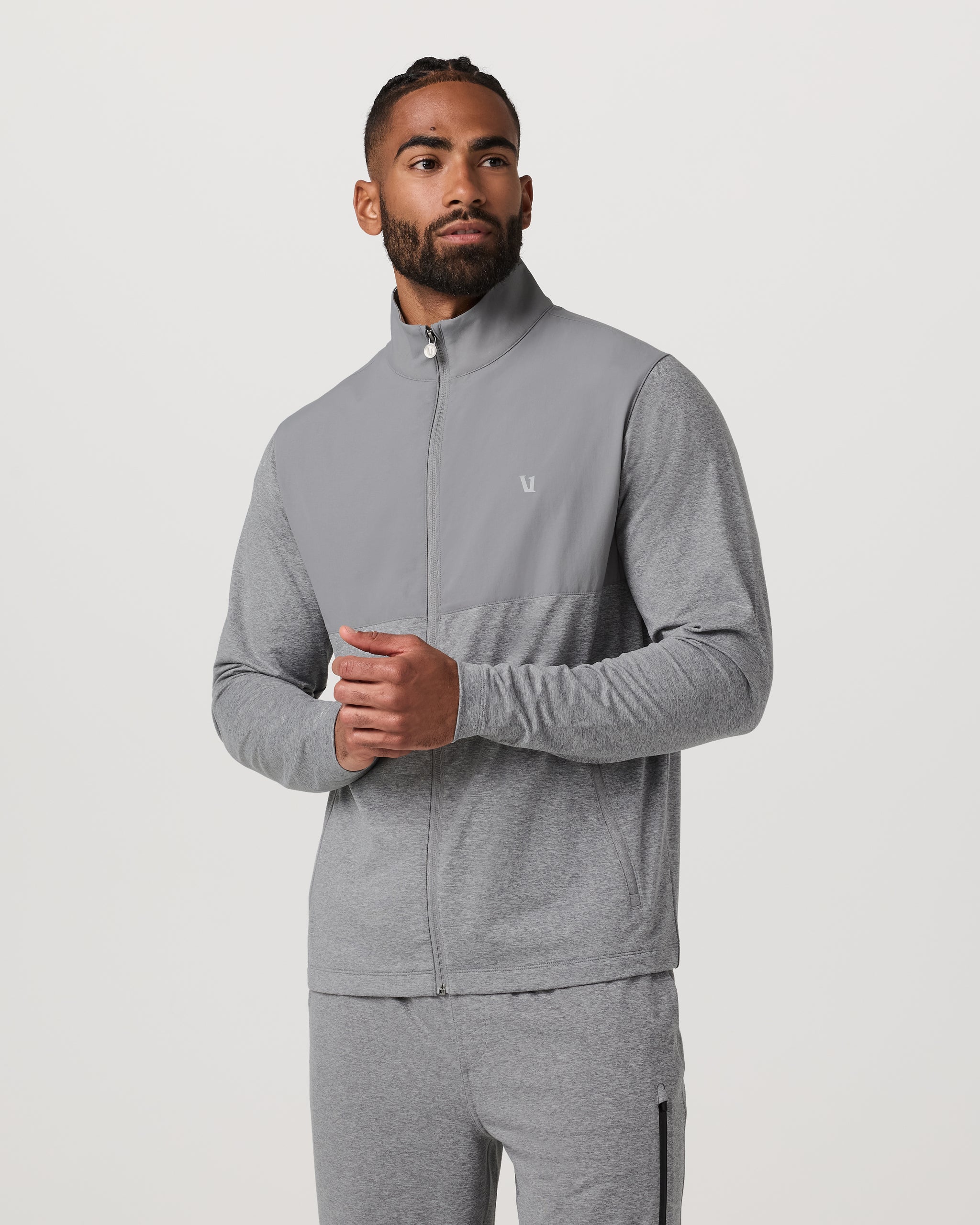 Sunday Element Track Jacket | Grey Heather - Image 2