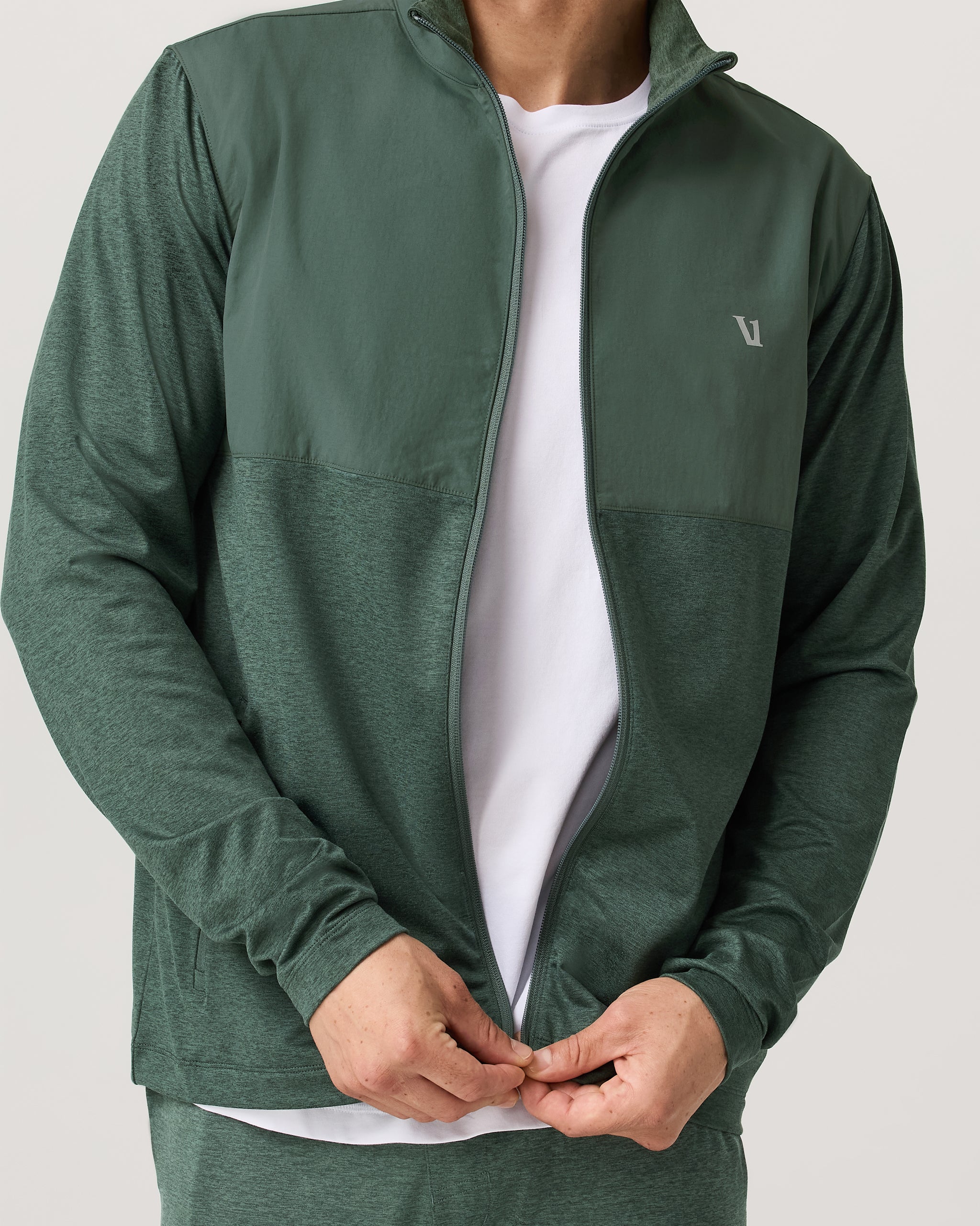 Sunday Element Track Jacket | Agate Green Heather - Image 2