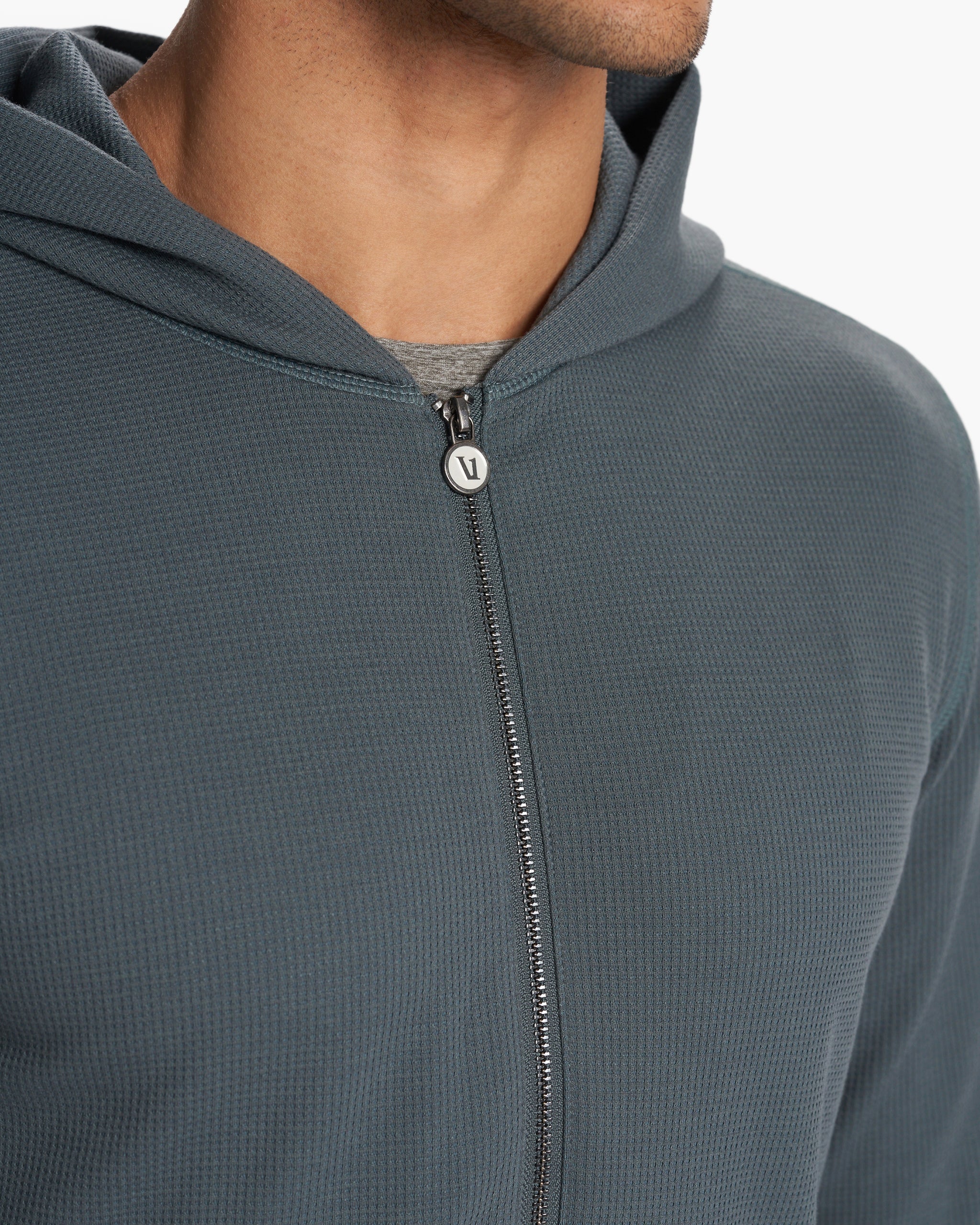 Performance Waffle Zip Hoodie 2.0 | Lake - Image 5