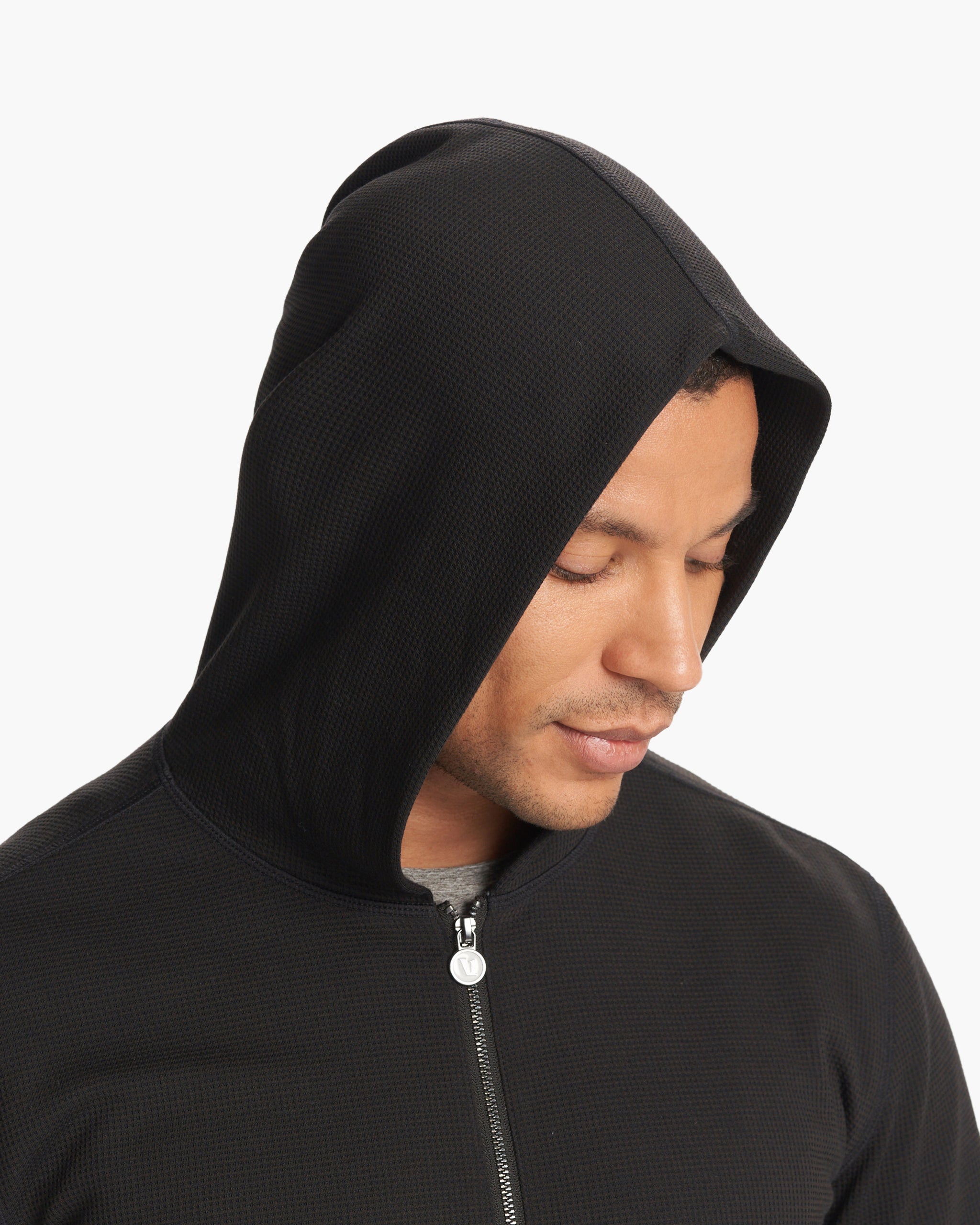 Performance Waffle Zip Hoodie 2.0 | Black - Image 5