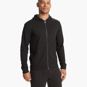 Performance Waffle Zip Hoodie 2.0 | Black