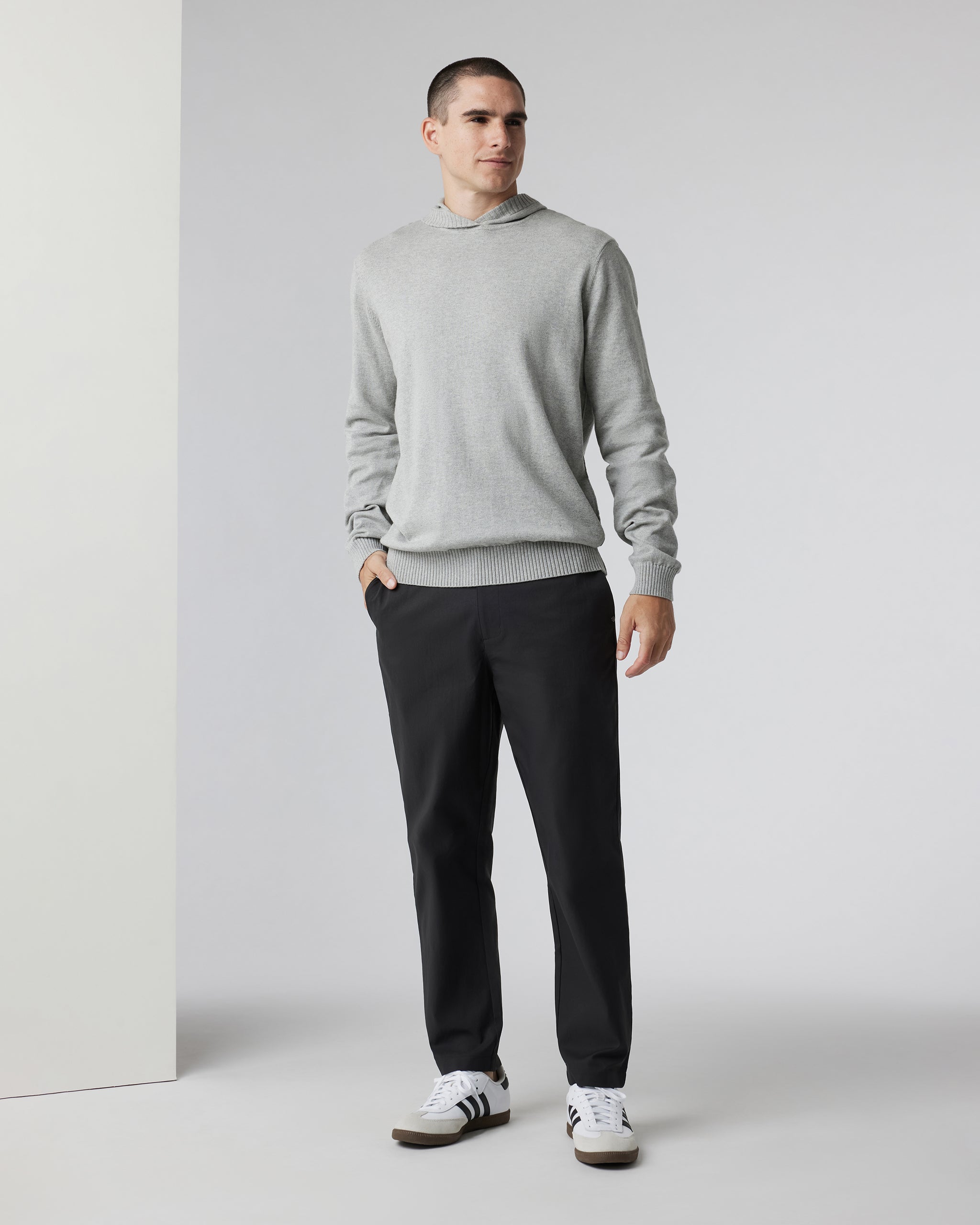 Fluent Sweater Hoodie | Light Heather Grey - Image 3