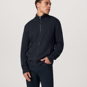 Denver Full Zip Sweater | Navy
