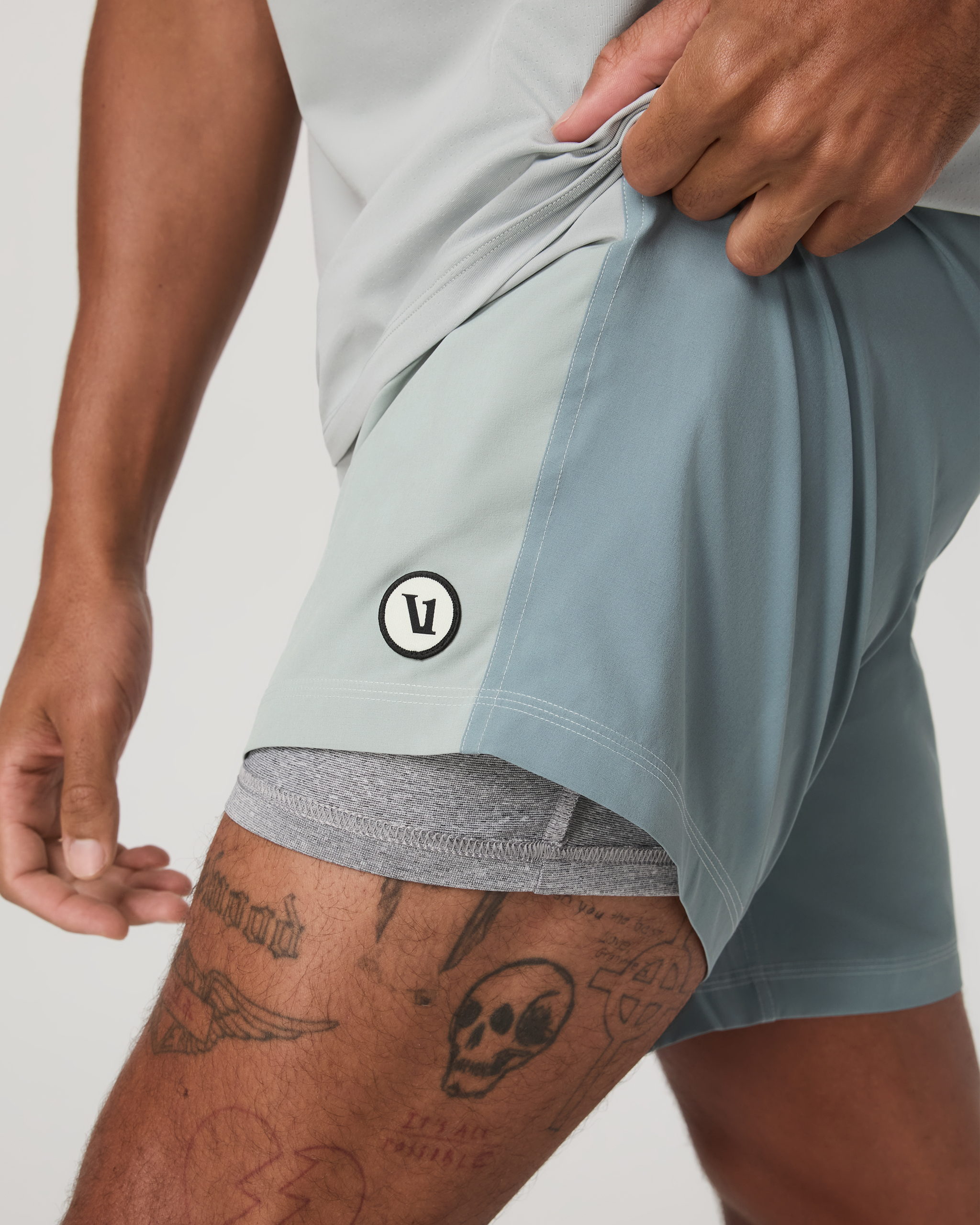 Kore Short Lined 7 | Storm Blue Color Block - Image 2