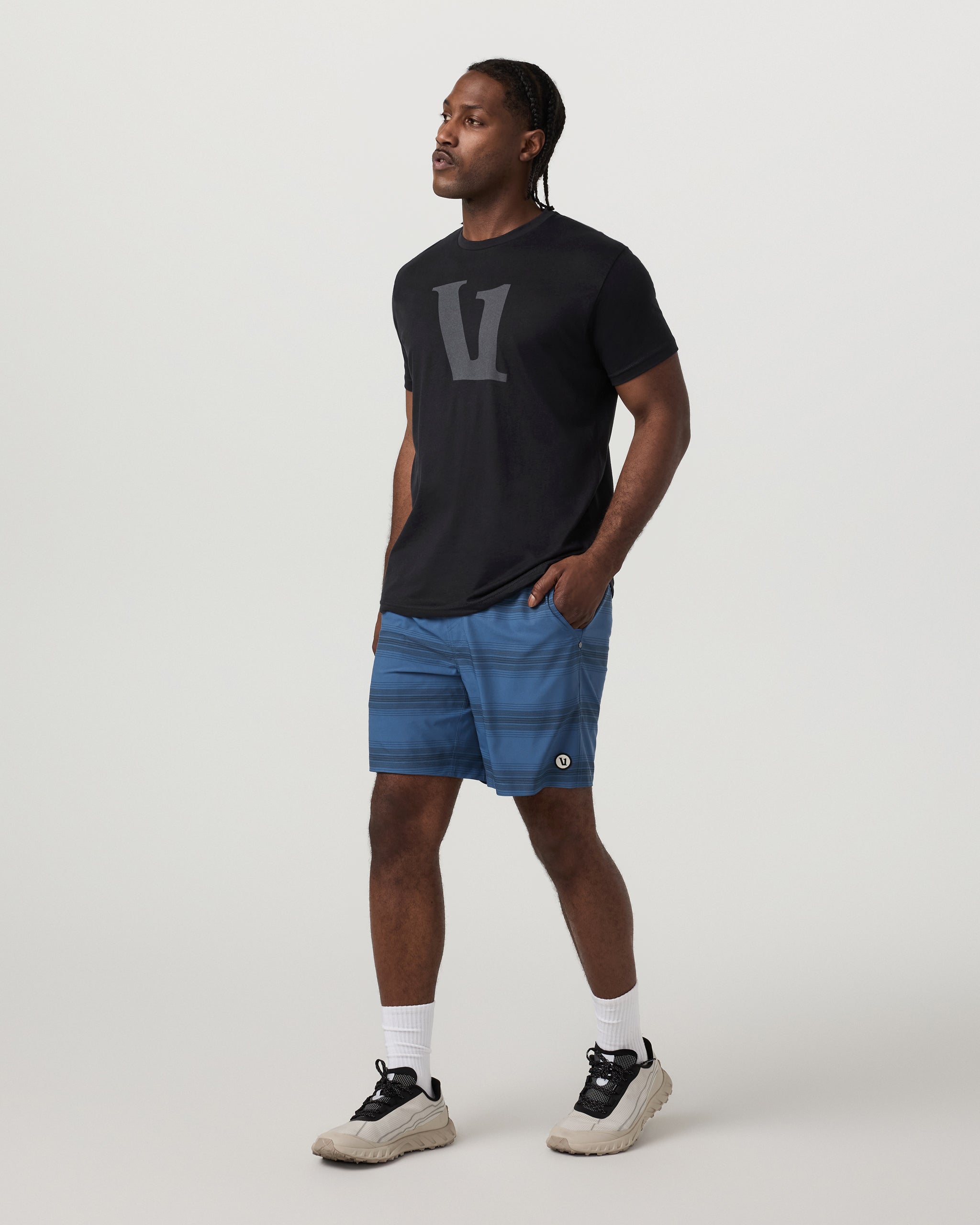 Kore Short Lined 7 | Sea Gradient Stripe - Image 4